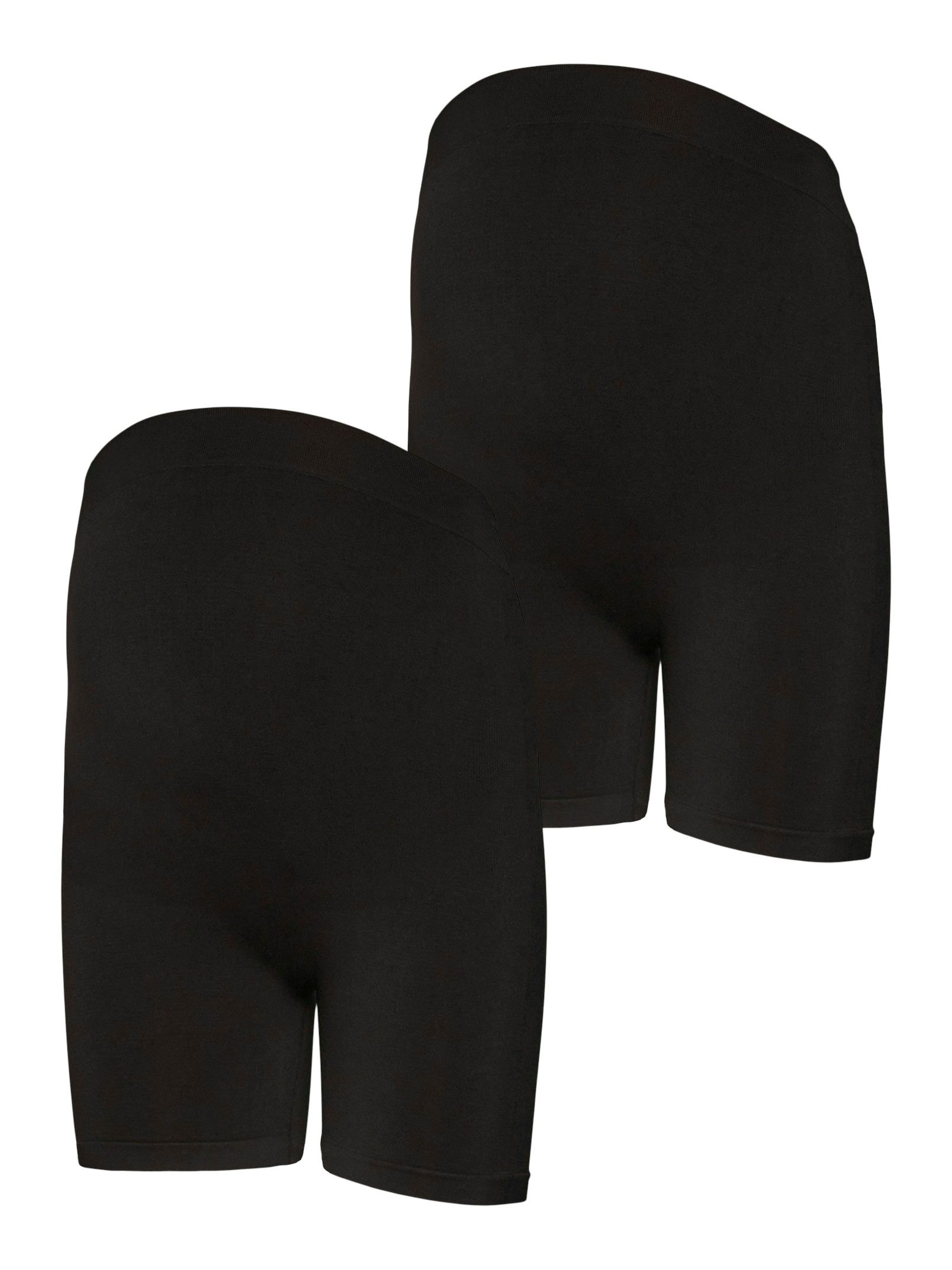 Mamalicious Umstandsshorts MLAMIYA NEW HOTPANTS 2-P NOOS (Packung, 2-tlg) in Jersey-Qualität, aus Nylon, Polyamid und Elasthan, Slim Fit