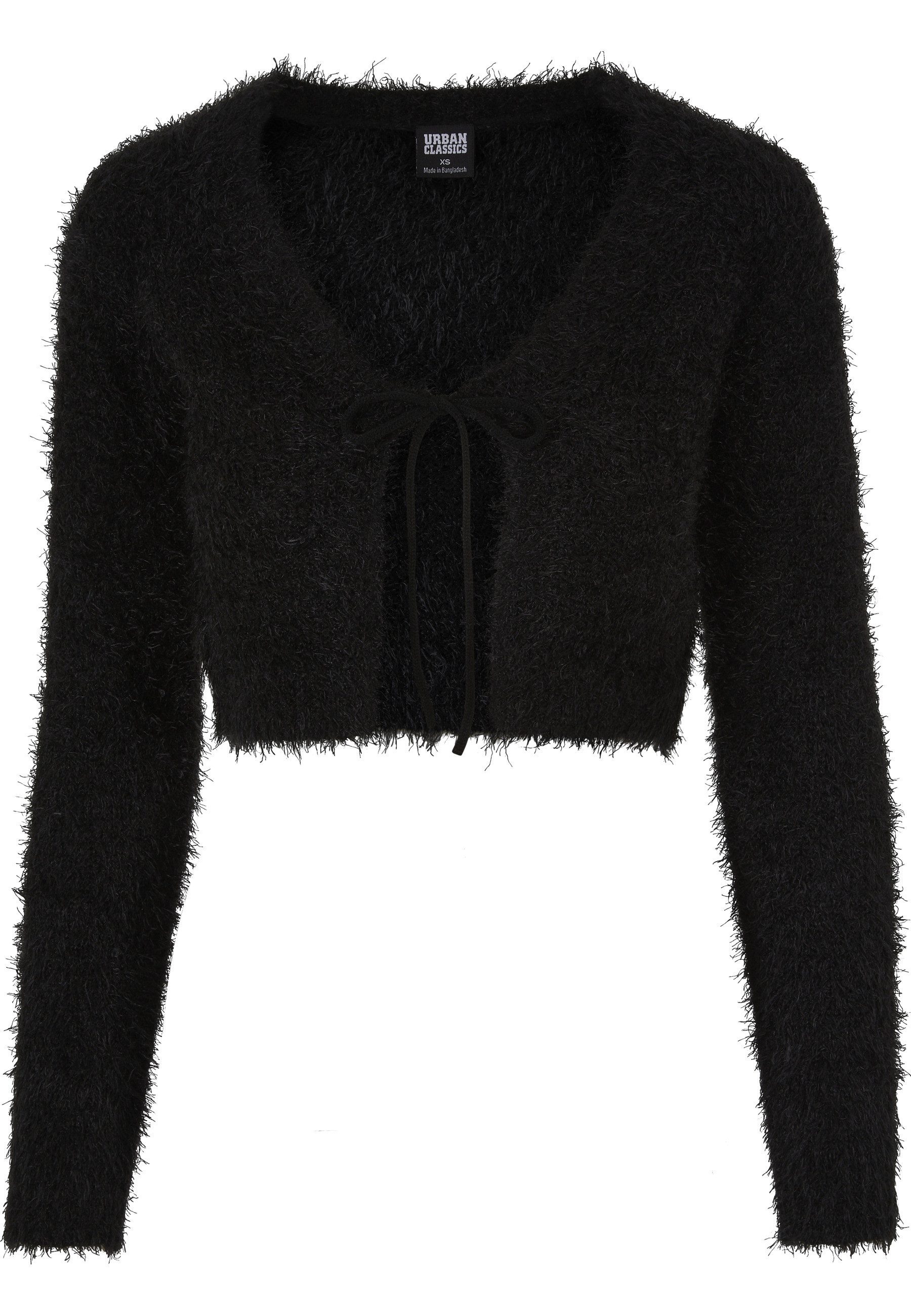 URBAN CLASSICS Strickjacke Urban Classics Damen Ladies Tied Cropped Feather Cardigan (1-tlg)