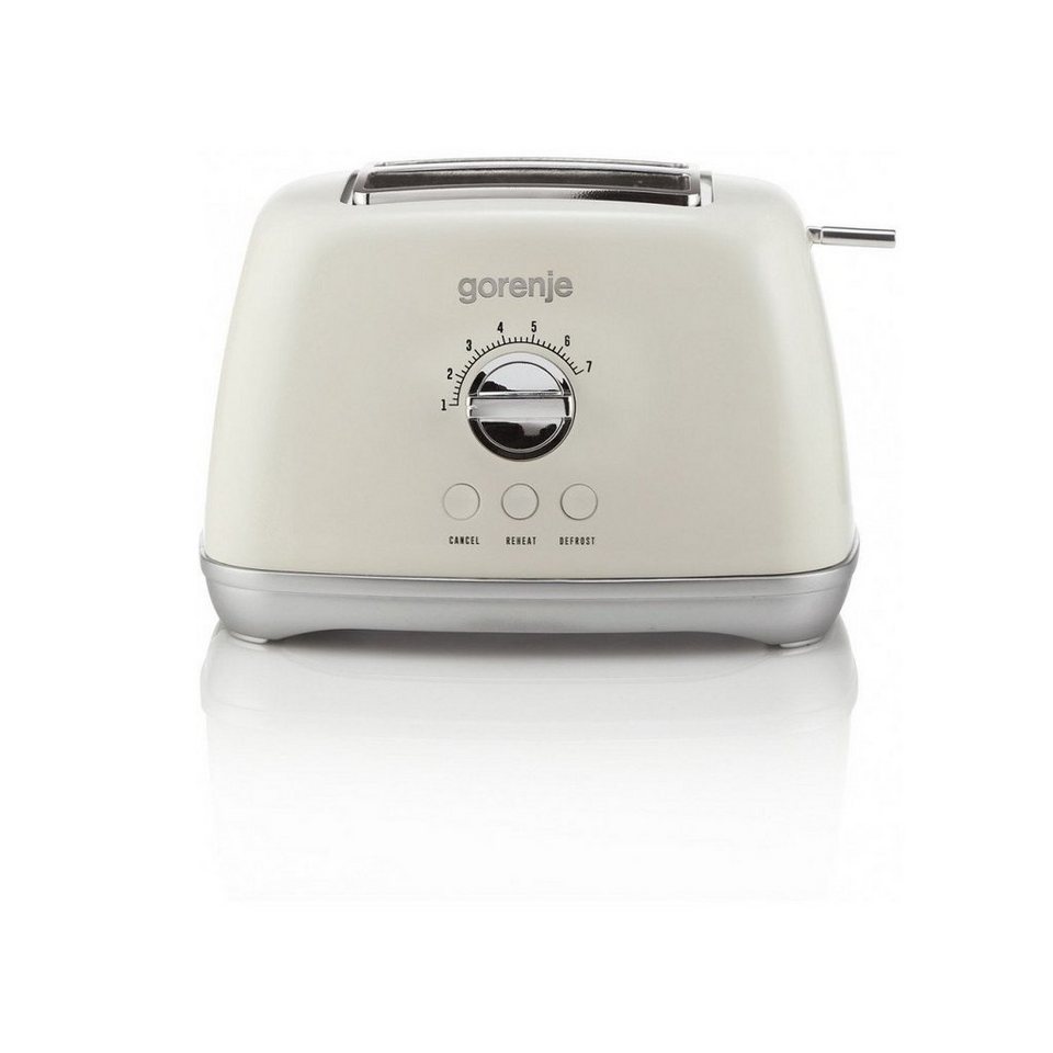 GORENJE Toaster T900RL cream weiß 1000 W, für 2 Scheiben, 1000 W