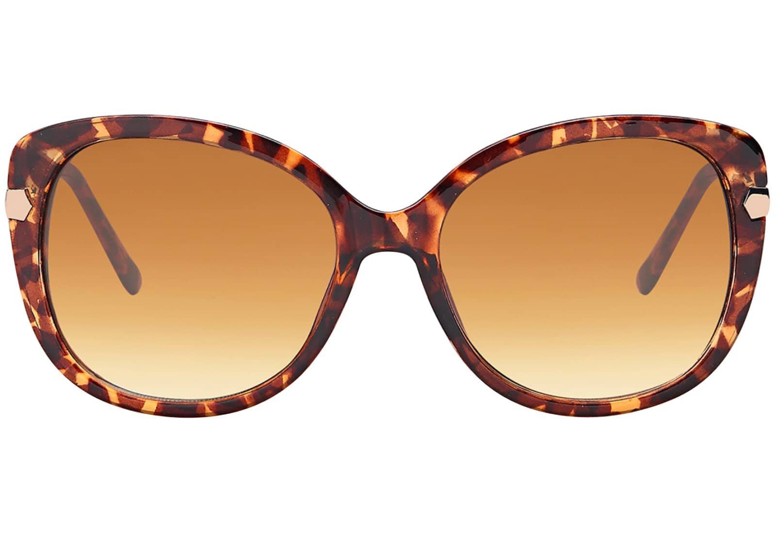 Leoparde Damen polarisierten BEZLIT (1-St) mit Sonnen Retrosonnenbrille Polarisierte Eyewear Brille Braun Linsen Schmetterlings