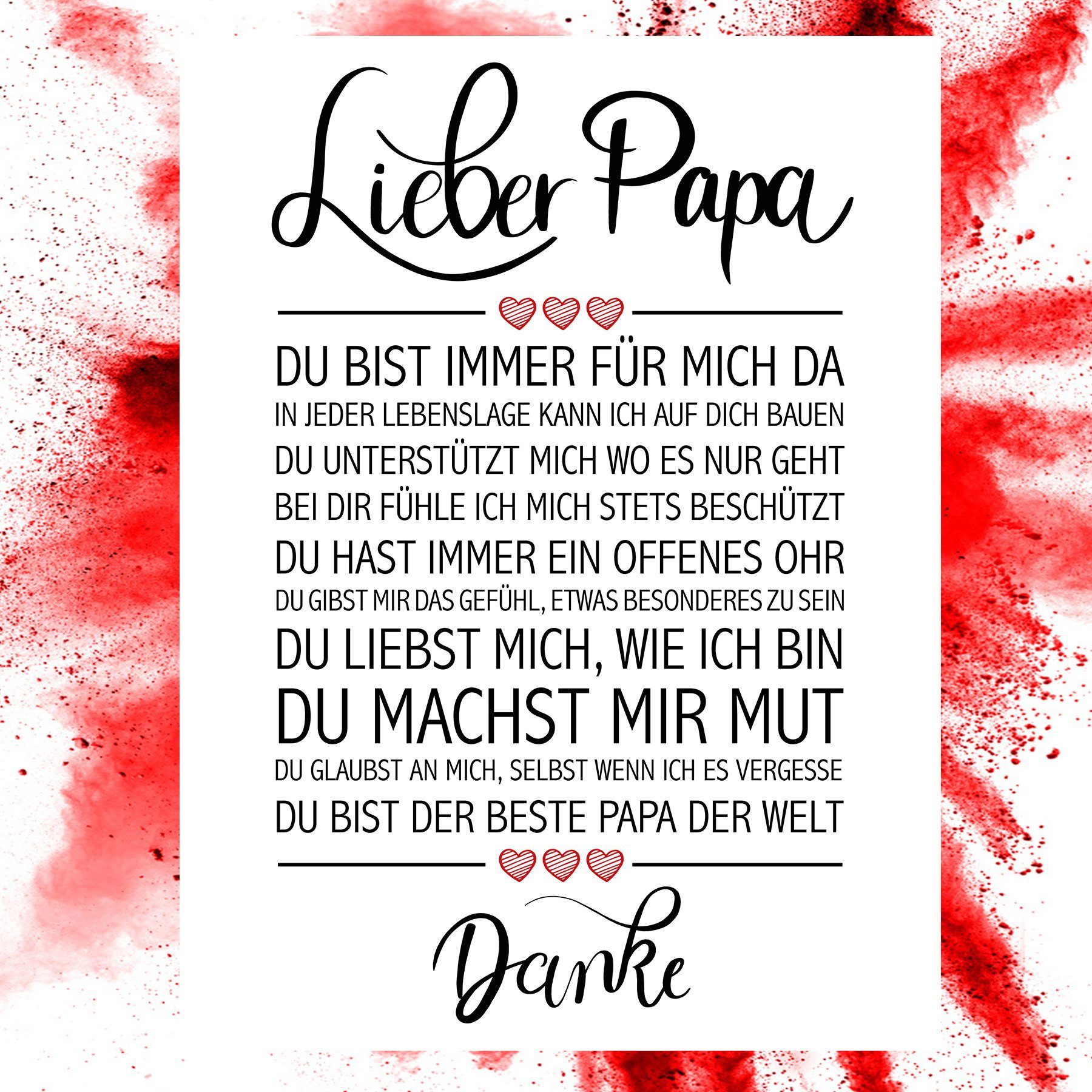 Close Up Poster Lieber Papa Kunstdruck 30 x 40 cm günstig online kaufen