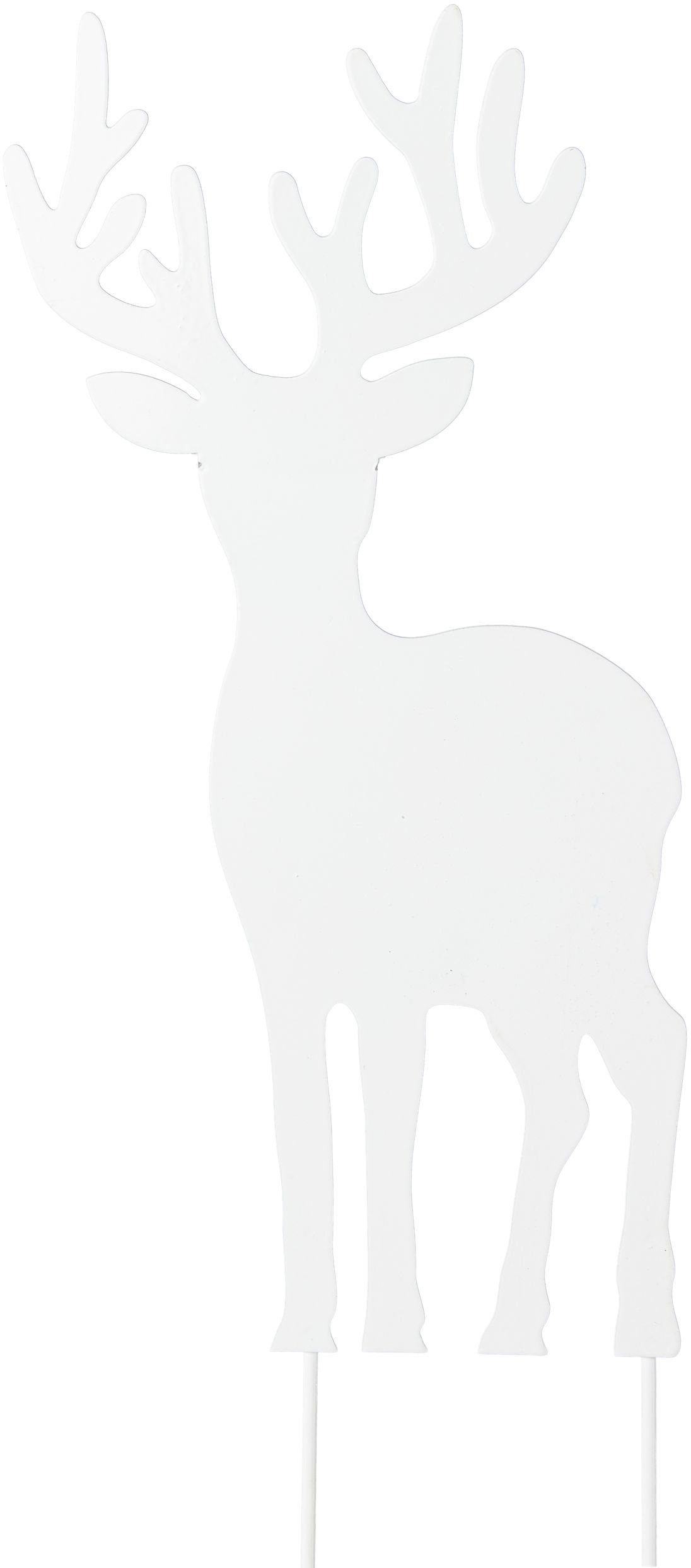 Creativ deco Weihnachtsfigur Weihnachtsdeko (3 St), Hirsch zum Stecken