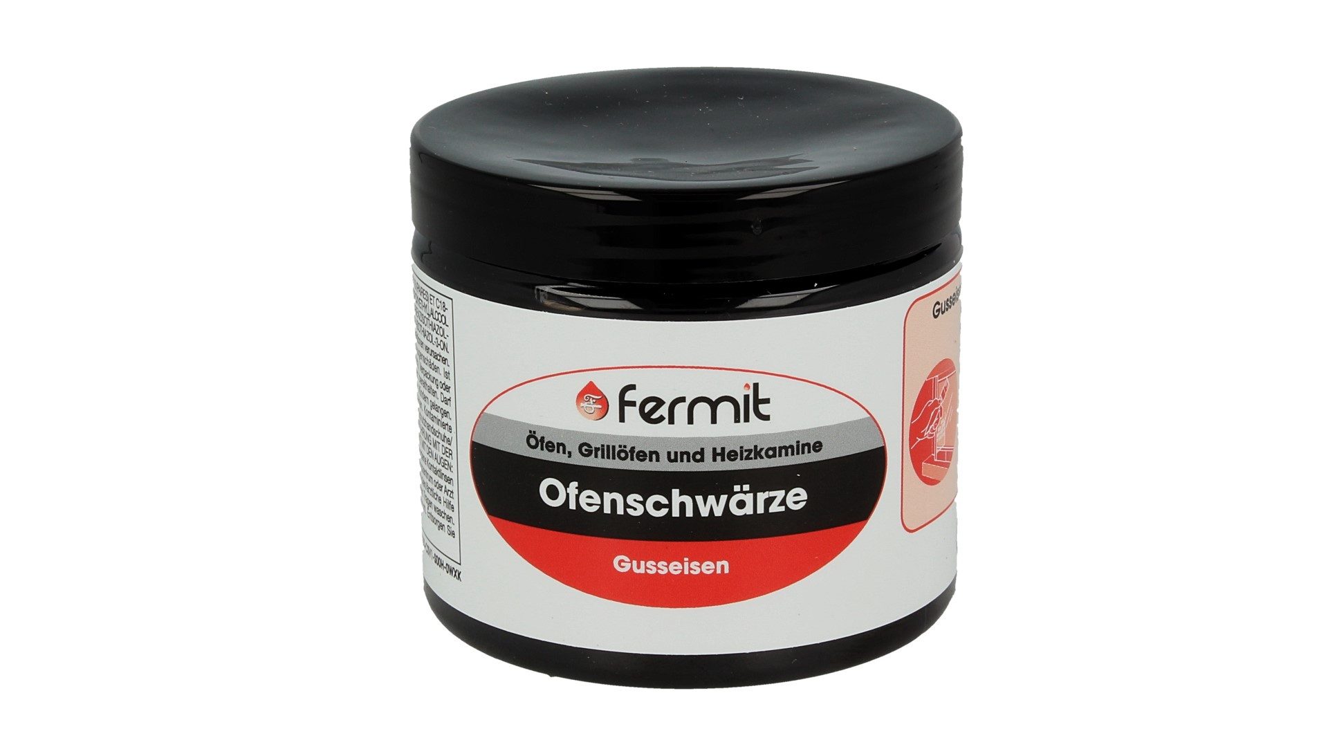 Fermit Ofenschwärze - Pflegemittel für Gusseiserne Teile - 220 ml Dose Очиститель духовки