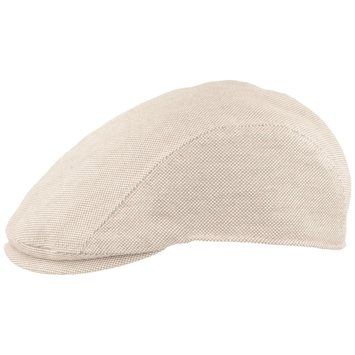 Sommer-Mütze grau aus 100% 530 Schiebermütze mel. Baumwoll-Strukturstoff Bullani