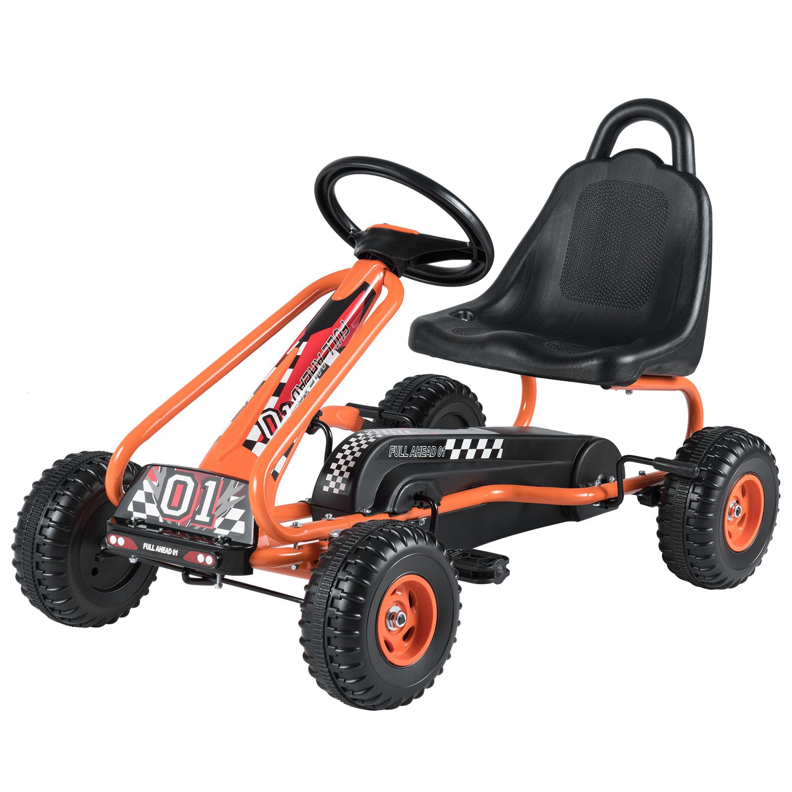 KOMFOTTEU Tretfahrzeug Tretauto, mit verstellbarem Sitz, bis 30 kg