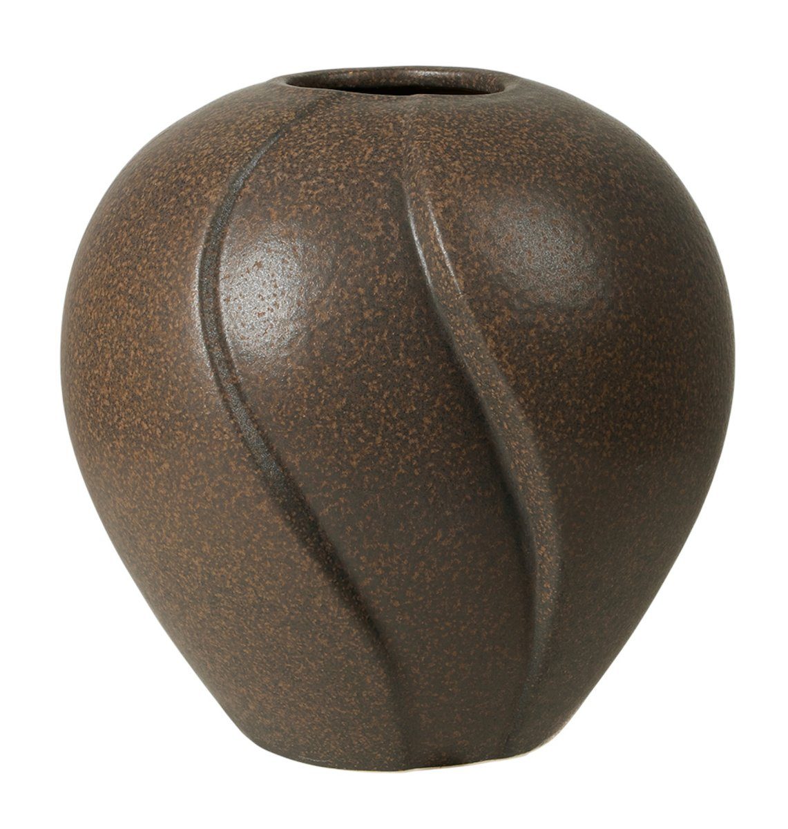 Broste Copenhagen Dekovase Leda Vase antique brown 15x15cm (Vasen), Leda Vase