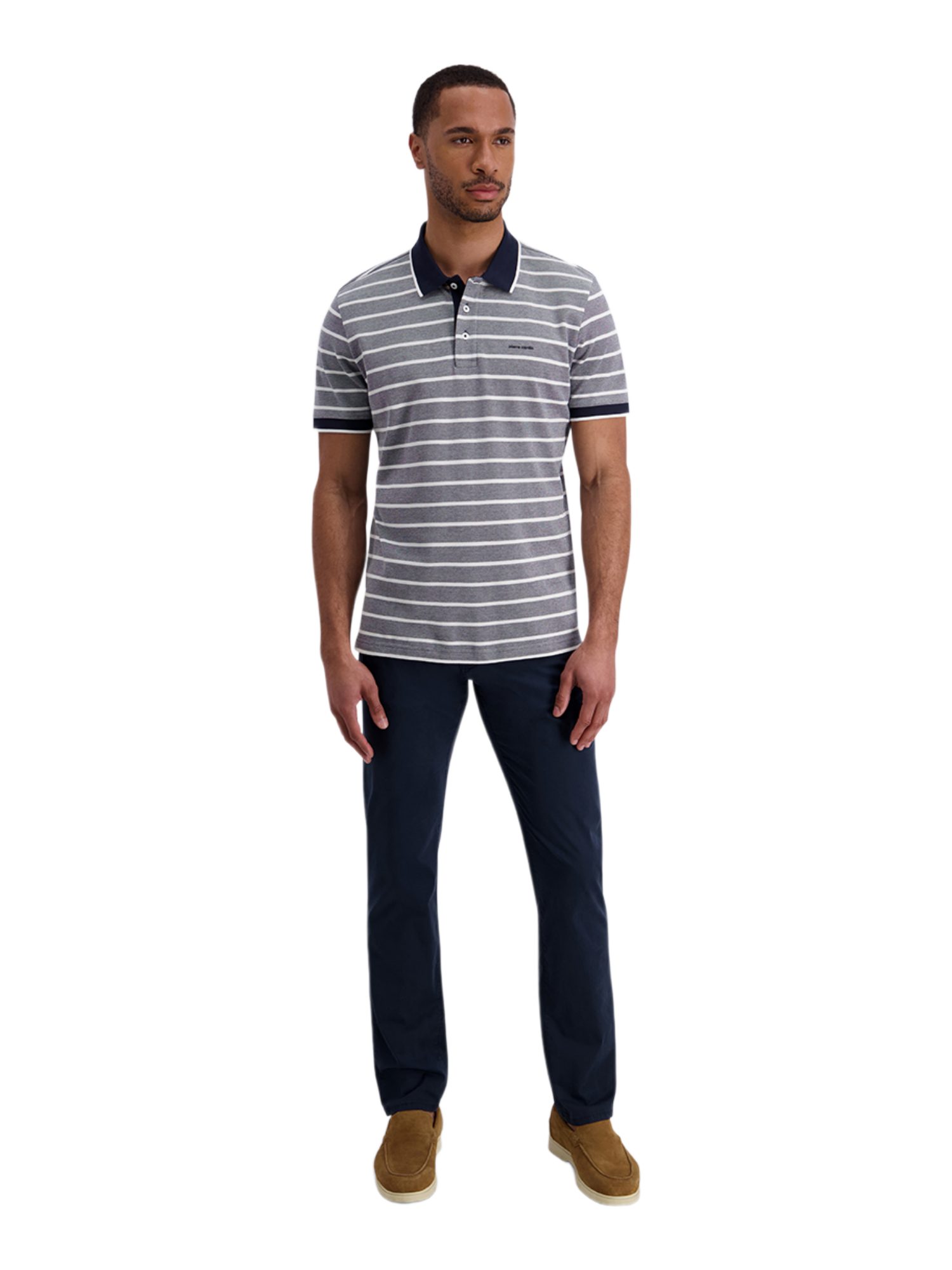 Pierre Cardin Stoffhose blau, Casual, Baumwolle, Unifarben, Regular Fit