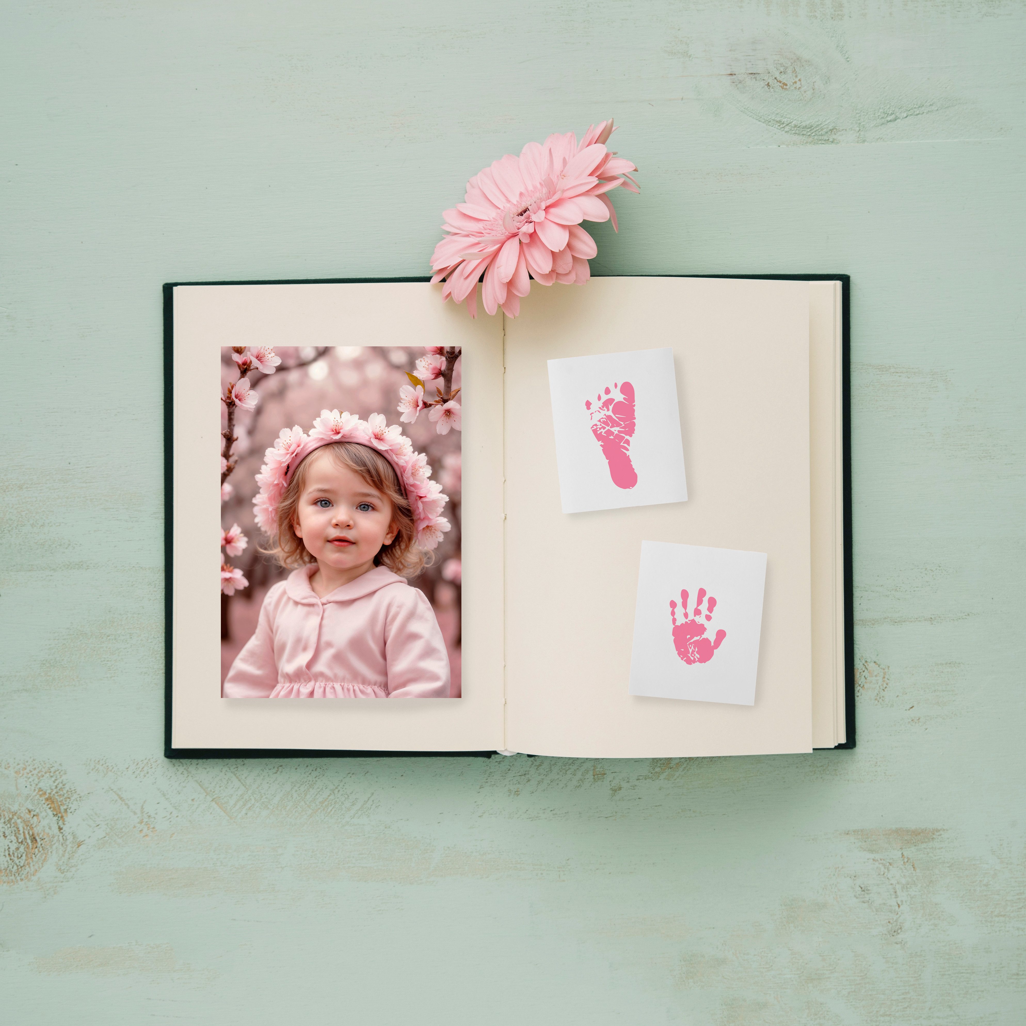 Happy Hands Handabdruck-Set Tintenfreies Baby Abdruckset für Hand- und Fußabdruck – Bild 2 von 3