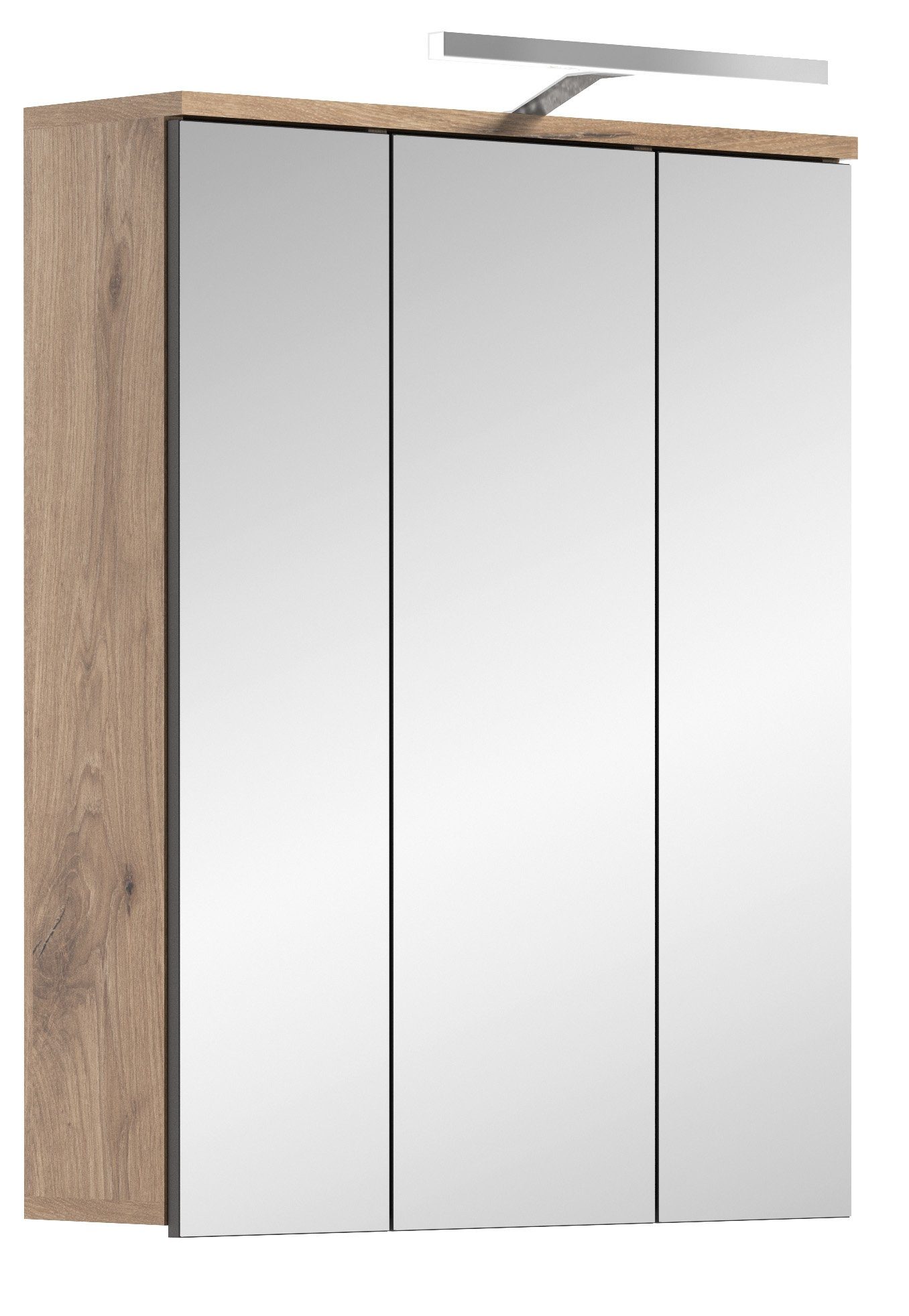 Newroom Spiegelschrank Doyle Spiegelschrank Eiche Spiegelglas Modern Spiegel Wandspiegel Bad