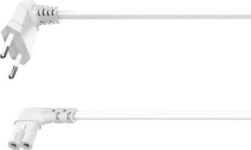 Hama Sonos PLAY:1/PLAY:5/One (SL) Stromkabel, (500 cm), Euro-Netzkabel, beidseitig gewinkelt, 5m, Weiß