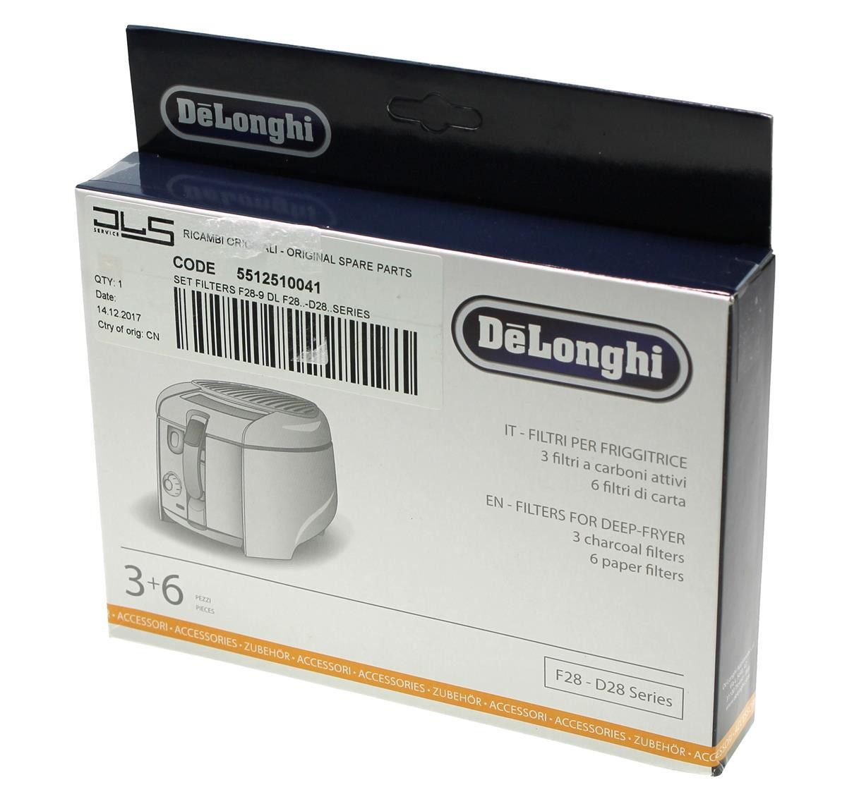 De'Longhi Fettfilter DeLonghi 5512510041 Filter für F28533, F28313, F28311, F28211 Rotofrit