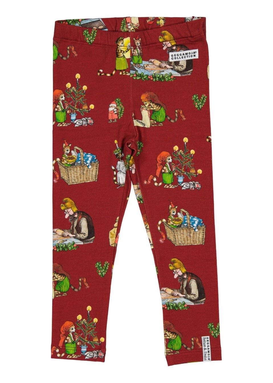 Geggamoja Leggings GEGGAMOJA – Leggings „Pettson & Findus“ Rot