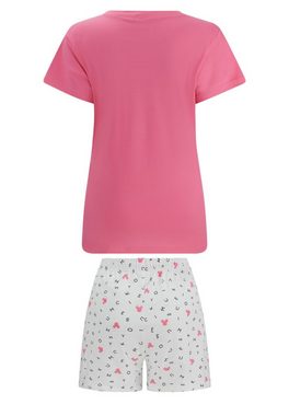 ONOMATO! Shorty Damen Frauen Sommer-Pyjama T-Shirt und Shorts Set kurz (2 tlg)