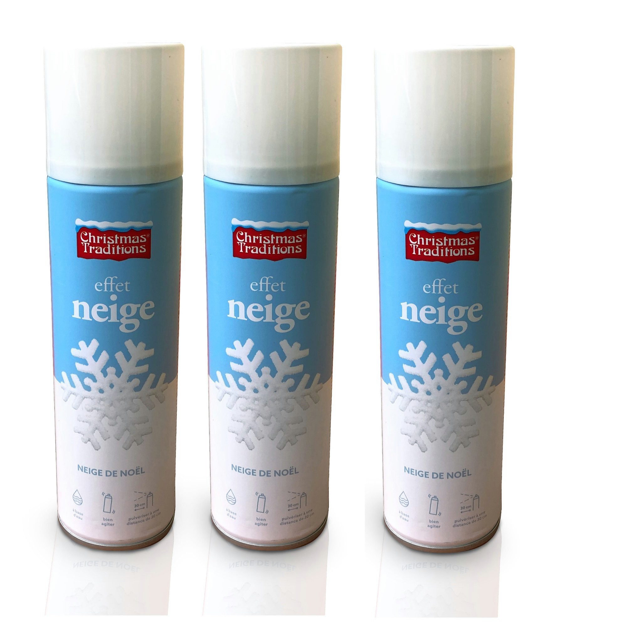Radami Fensterdekoration 3 x 150ml Schneespray Kunstschnee Sprühschnee Dekoschnee