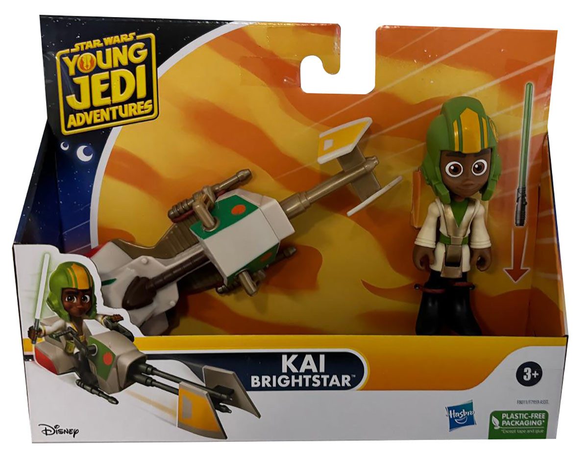 Star Wars Actionfigur Disney, Star Wars, Young Jedi Adventures, Kai Brightstar mit Fahrzeug
