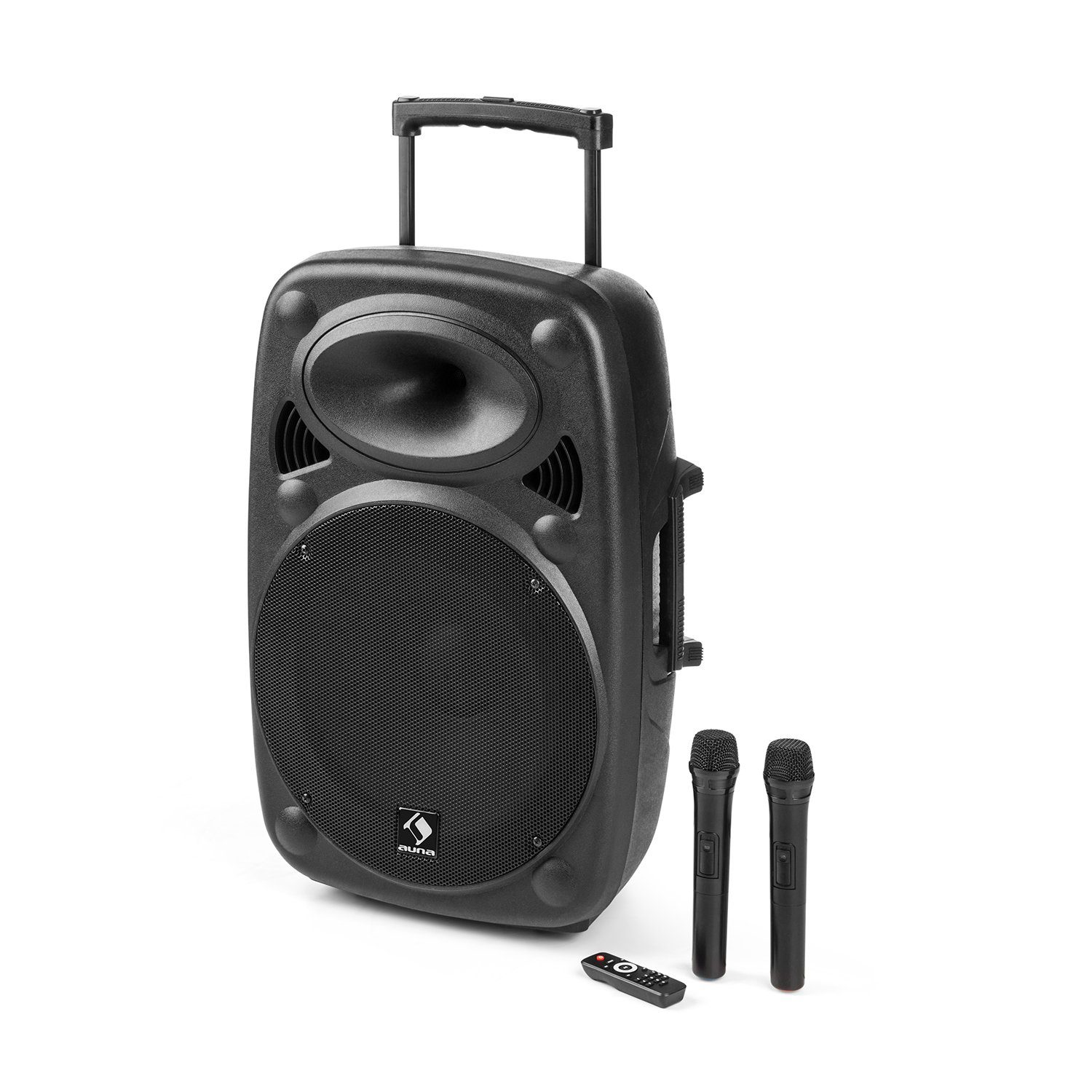 Auna Streetstar 12 Portable-Lautsprecher Maschine Komplettset Mikrofon PA Anlage W, mit (40 Karaoke Bluetooth) 2x