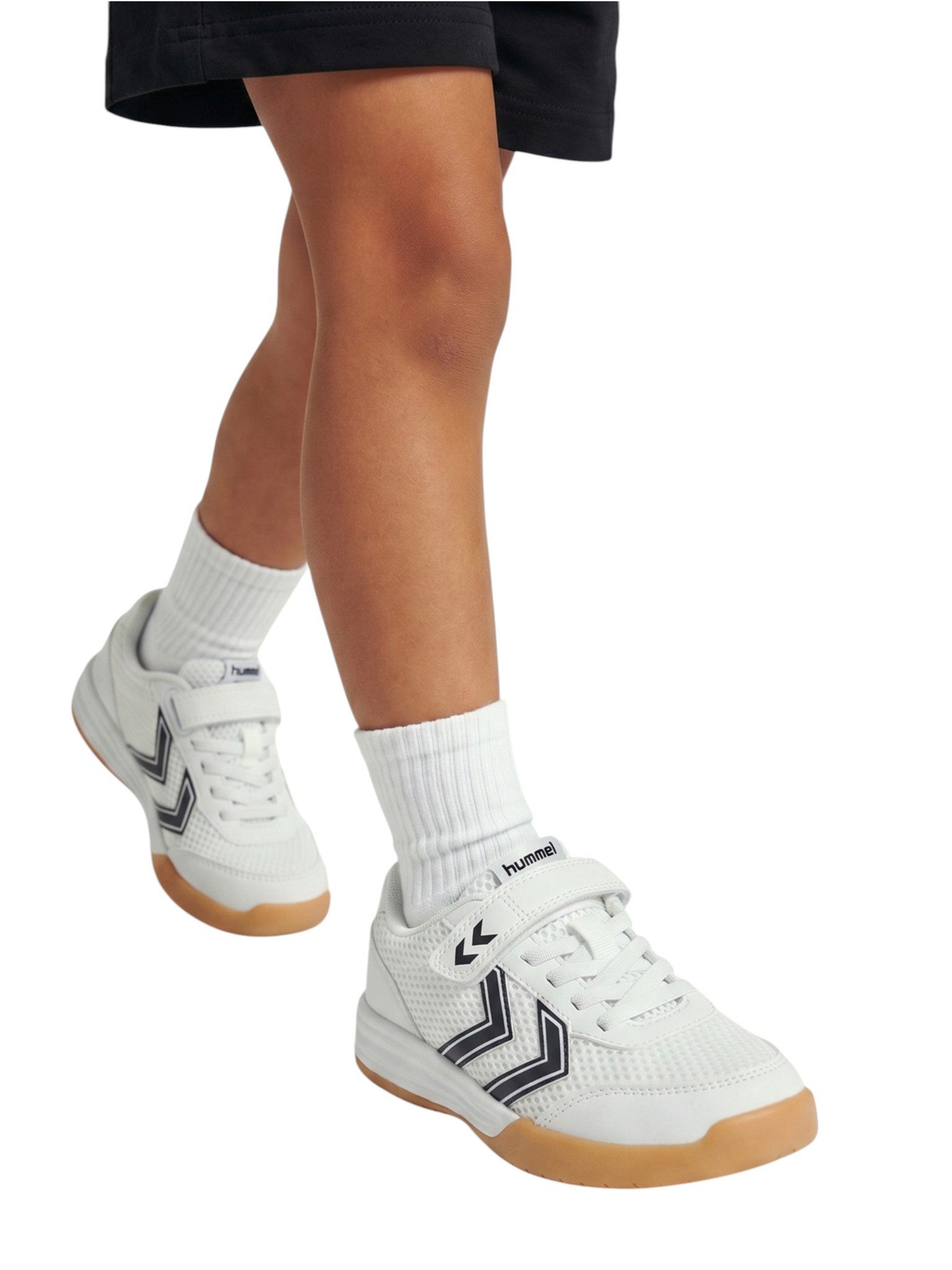hummel Hallen-Indoorschuhe Multiplay Flex VC (Klettverschluss) weiss/schwarz Badmintonschuh – Bild 4 von 5