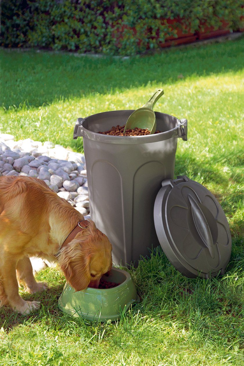 Kerbl Futterbehälter Futtertonne 20 kg 46 Liter 44,5x40x61cm Grau Luftdicht Haushalt&Küche, Kunststoff