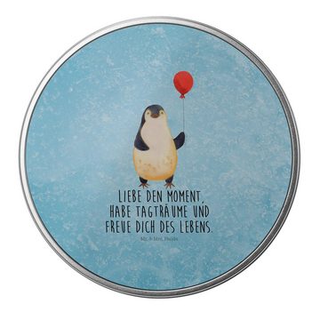 Mr. & Mrs. Panda Aufbewahrungsdose Pinguin Luftballon - Eisblau - Geschenk, Kind, neues Leben, Dose, Ges (1 St), Einzigartiges Design