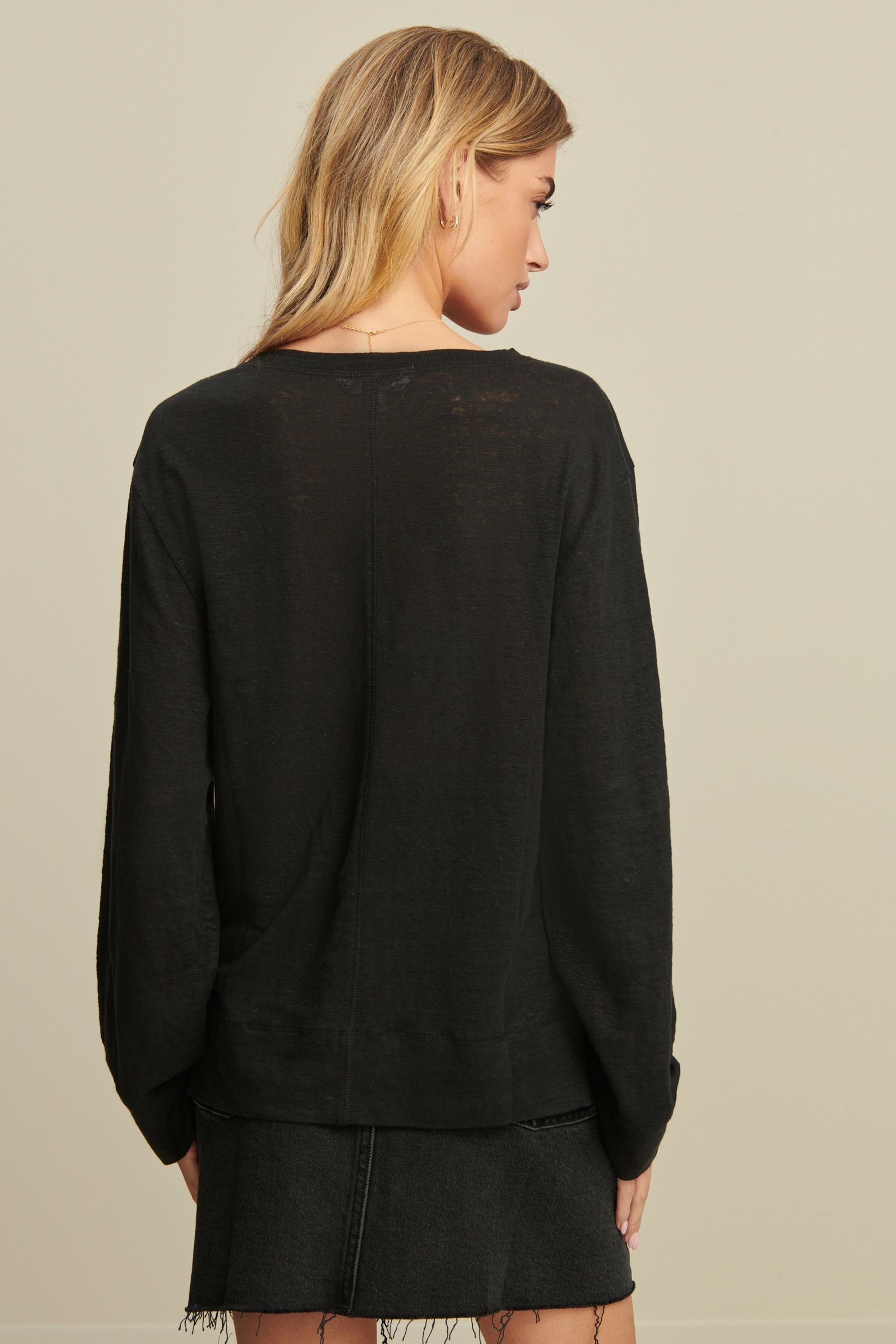 Next Langarmshirt Langarmoberteil aus 100 % Leinen günstig online kaufen