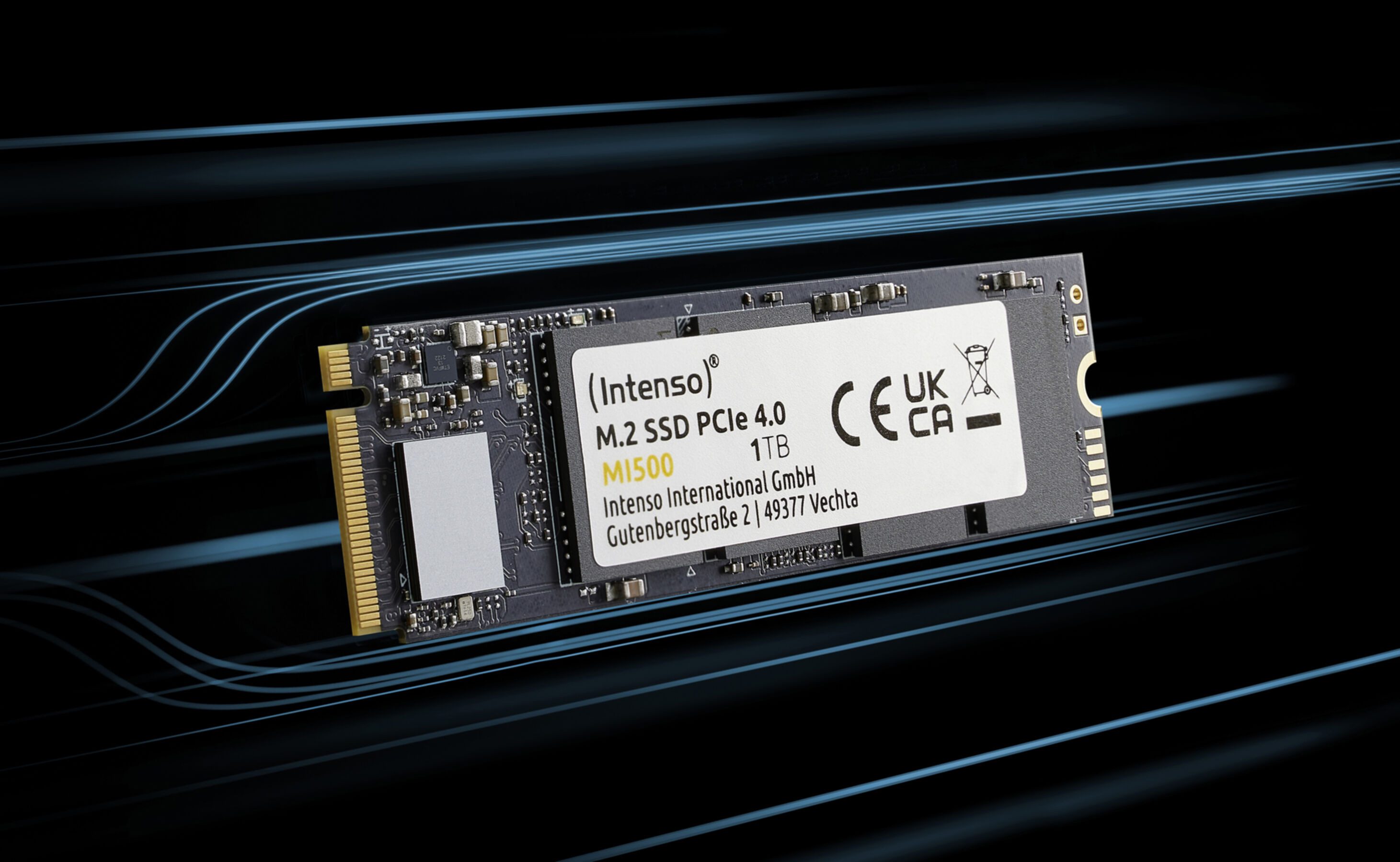 Intenso 3836470 SSD-Festplatte (2 TB) M.2" 5300 MB/S Lesegeschwindigkeit, 4500 MB/S Schreibgeschwindigkeit