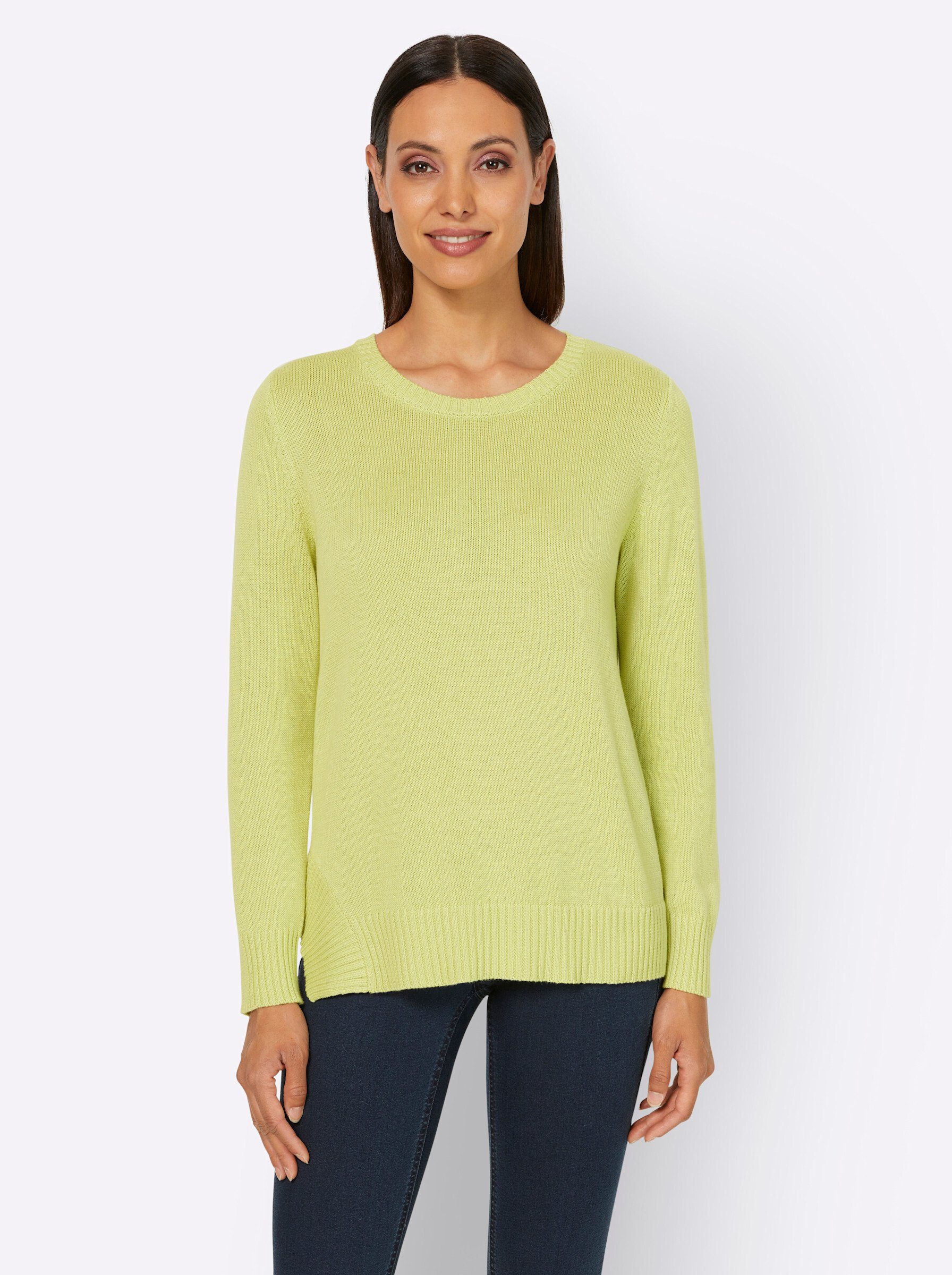 Strickpullover Rundhalspullover