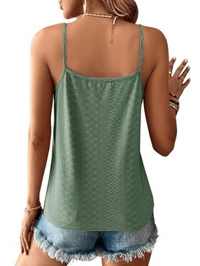 Opspring Tanktop Cami Top Mit Spitze Damen Spitzentop V Ausschnitt Oberteil Sexy Shirt