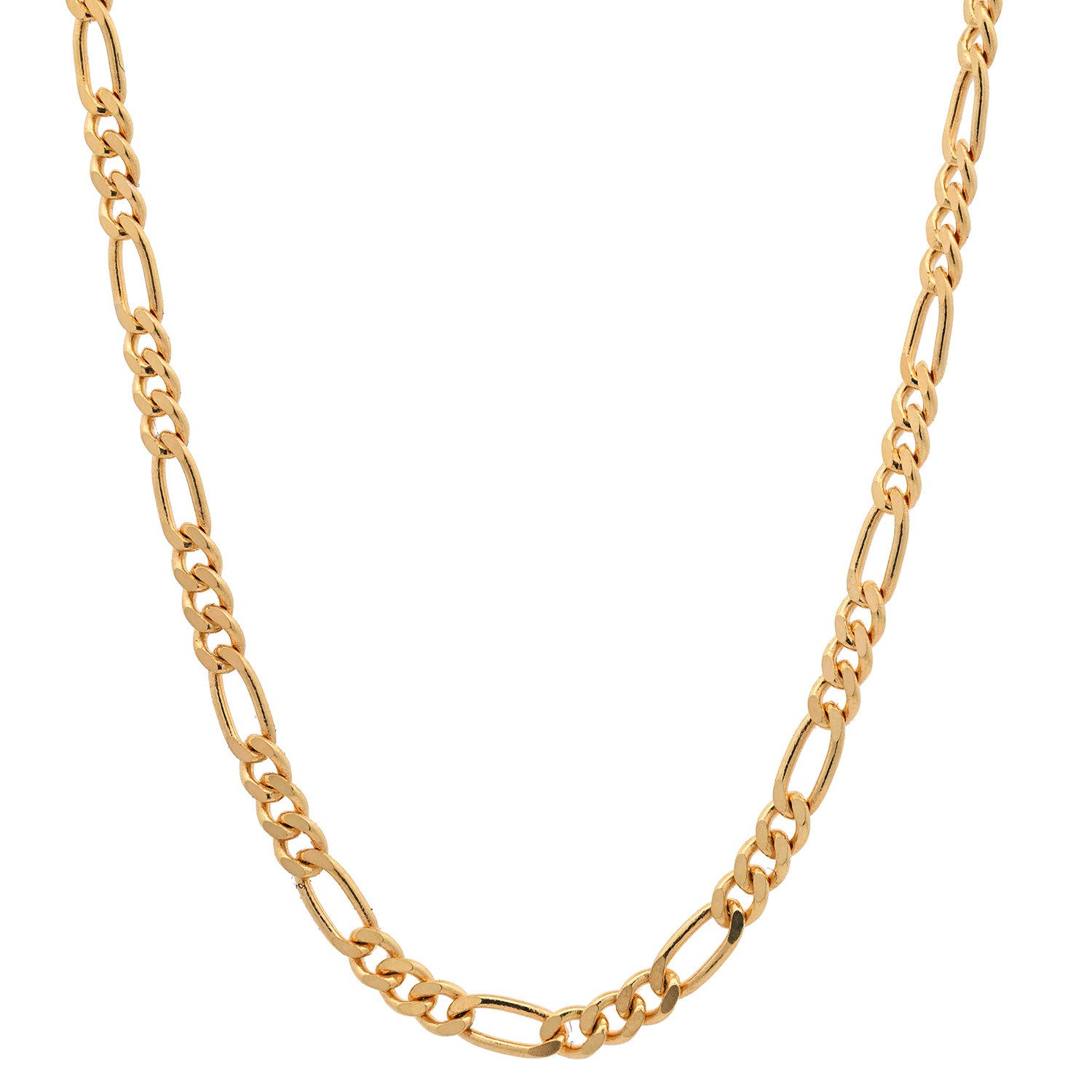 HOPLO Goldkette Goldkette Figarokette Halskette Breite 1,8 mm 42 cm 333 - 8 Karat Gold, Made in Germany – Bild 3 von 5