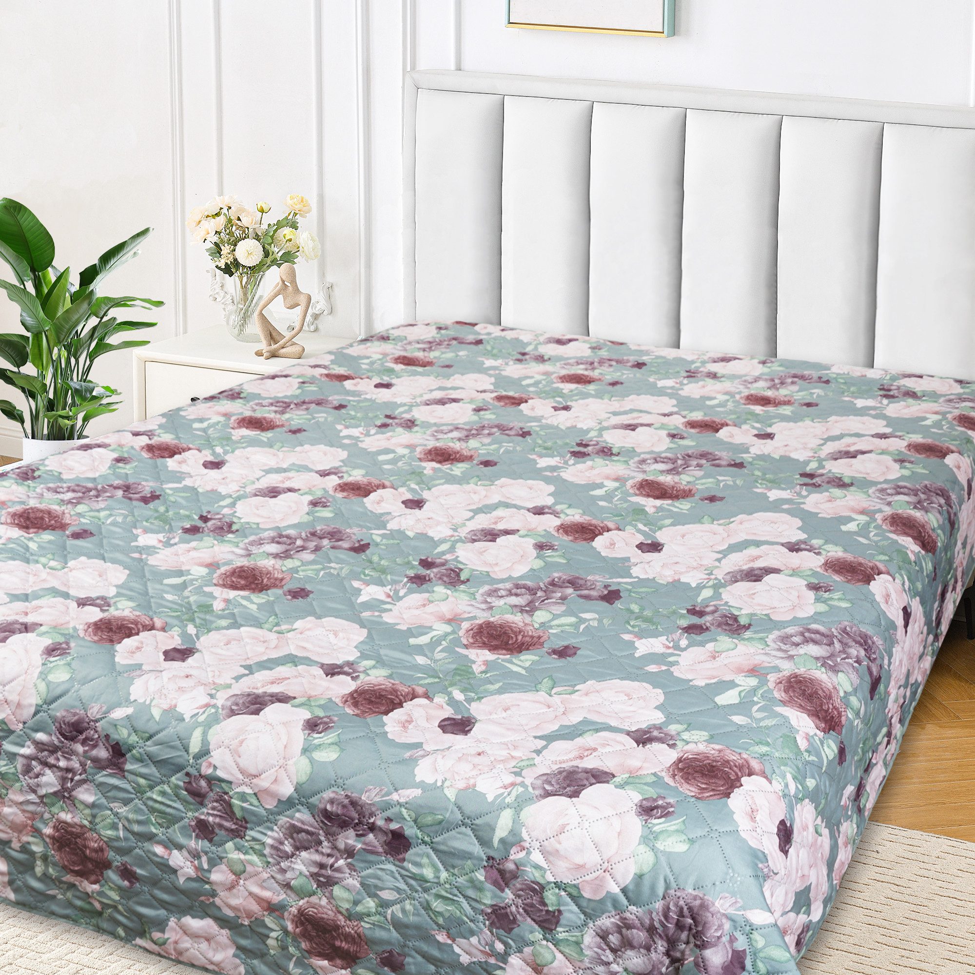Leonado Vicenti Tagesdecke Tagesdecke 220 x 240 cm gesteppt, Tagesdecke mit Steppung als Überwurf geeignet