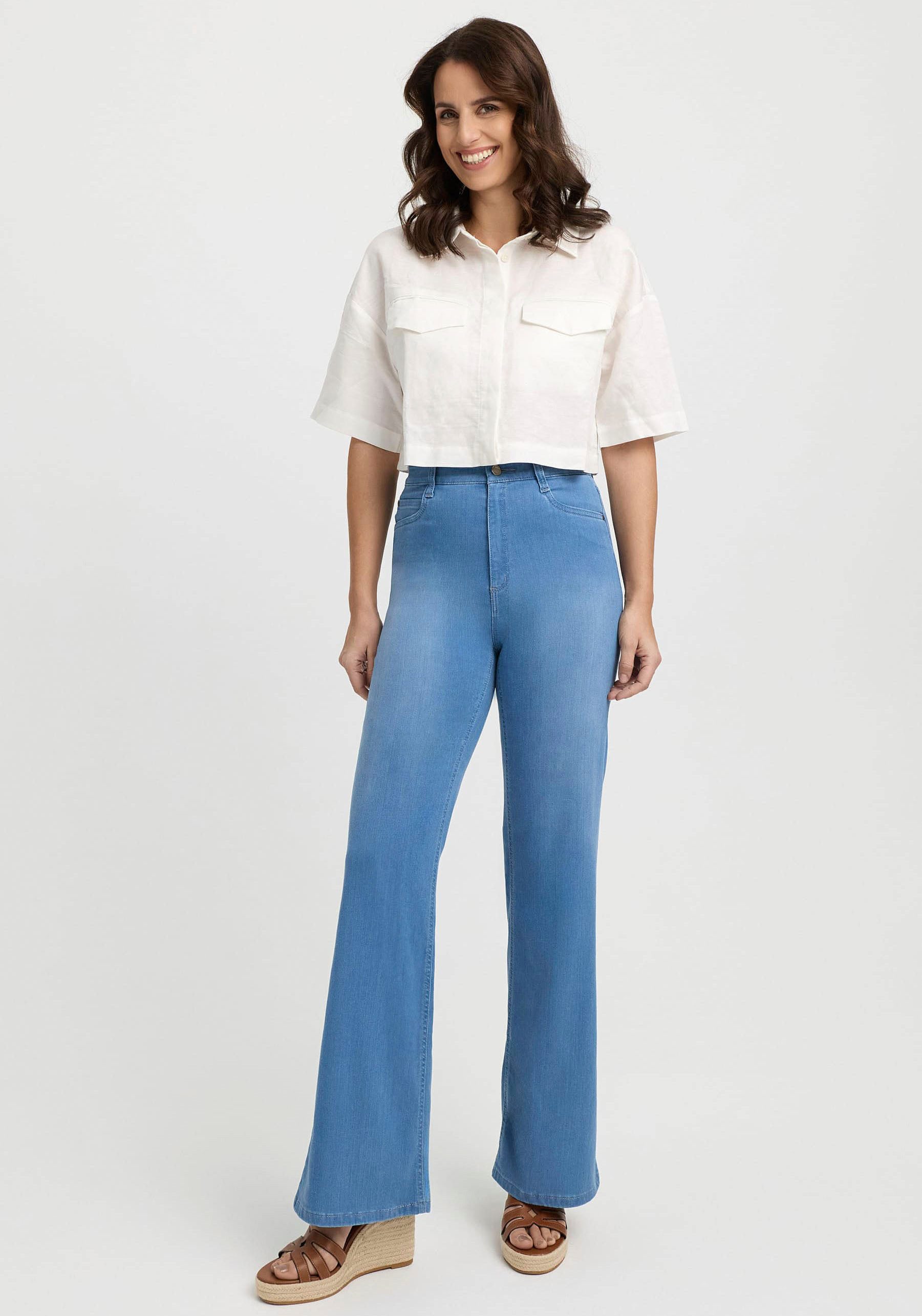 wonderjeans 5-Pocket-Jeans, Flared günstig online kaufen