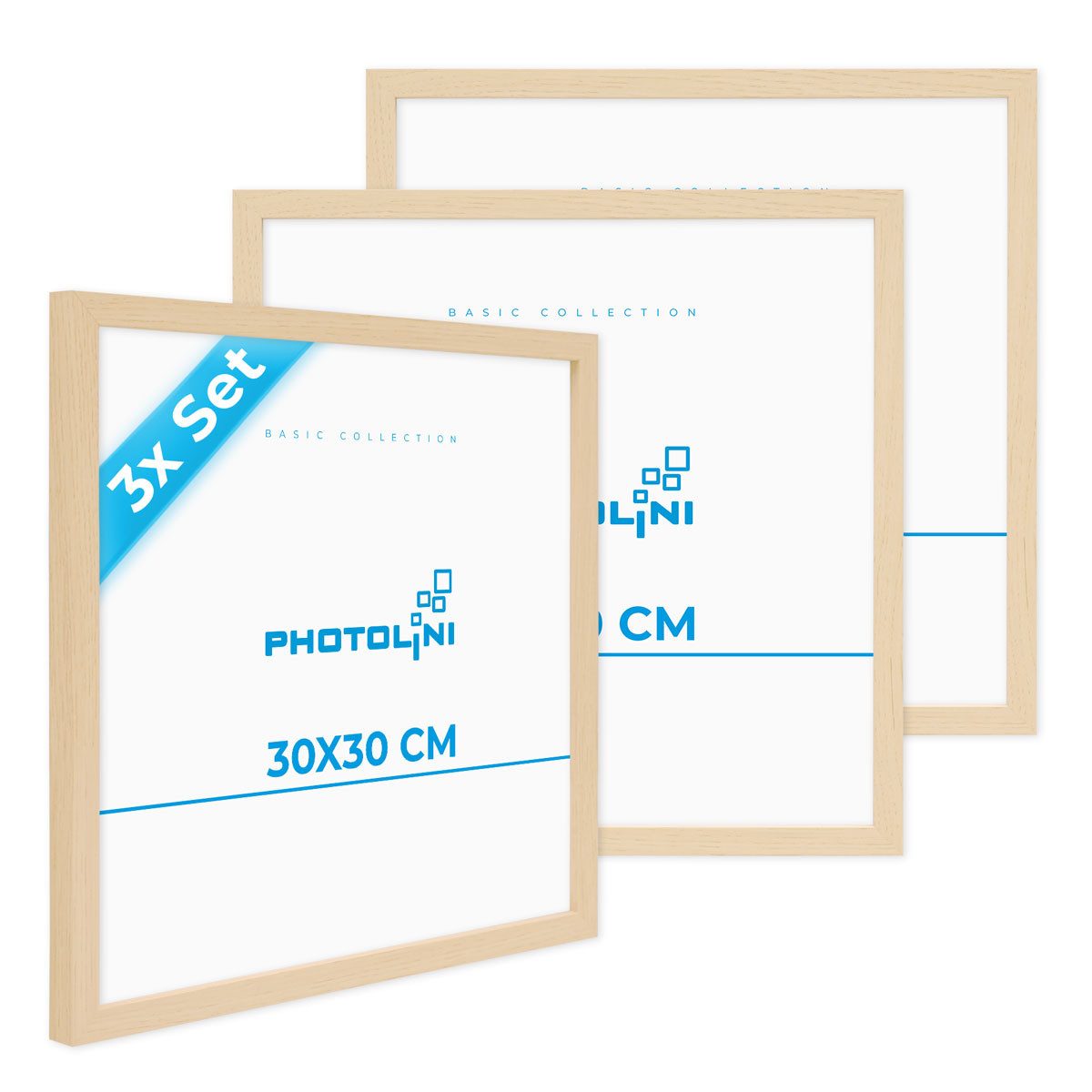 PHOTOLINI Bilderrahmen 3er Set, stabiles MDF-Holz, mit Acrylglas, extra Zub günstig online kaufen