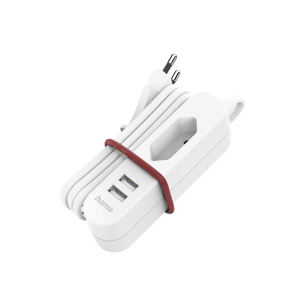 Hama Hama USB-Netzteil inkl. 1,9m Kabel, weiss, USB-Ladegerät. Ladestation (Netzteil, Erhöhter Berührungsschutz)