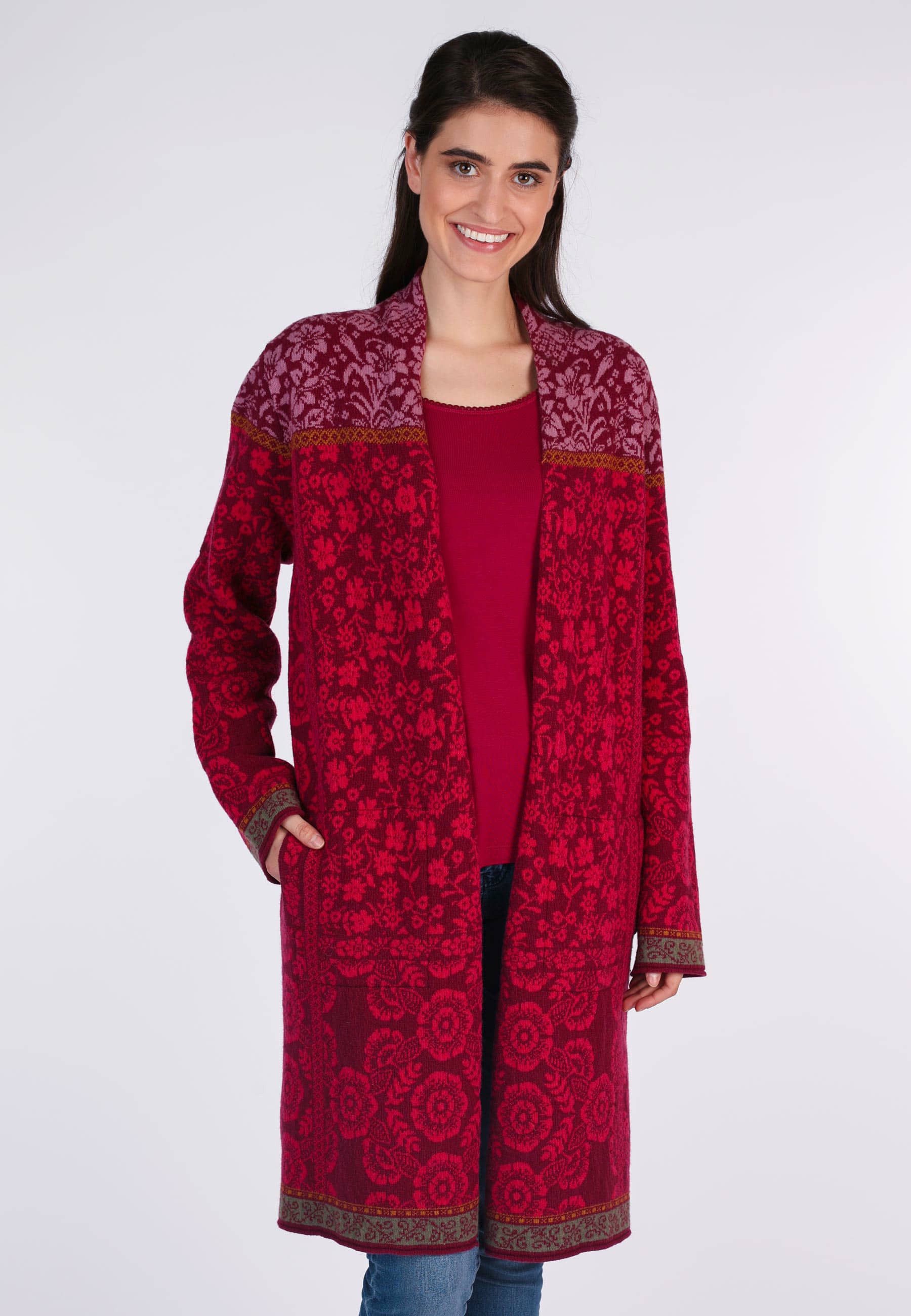 Sorgenfri Sylt Strickmantel Birka flower