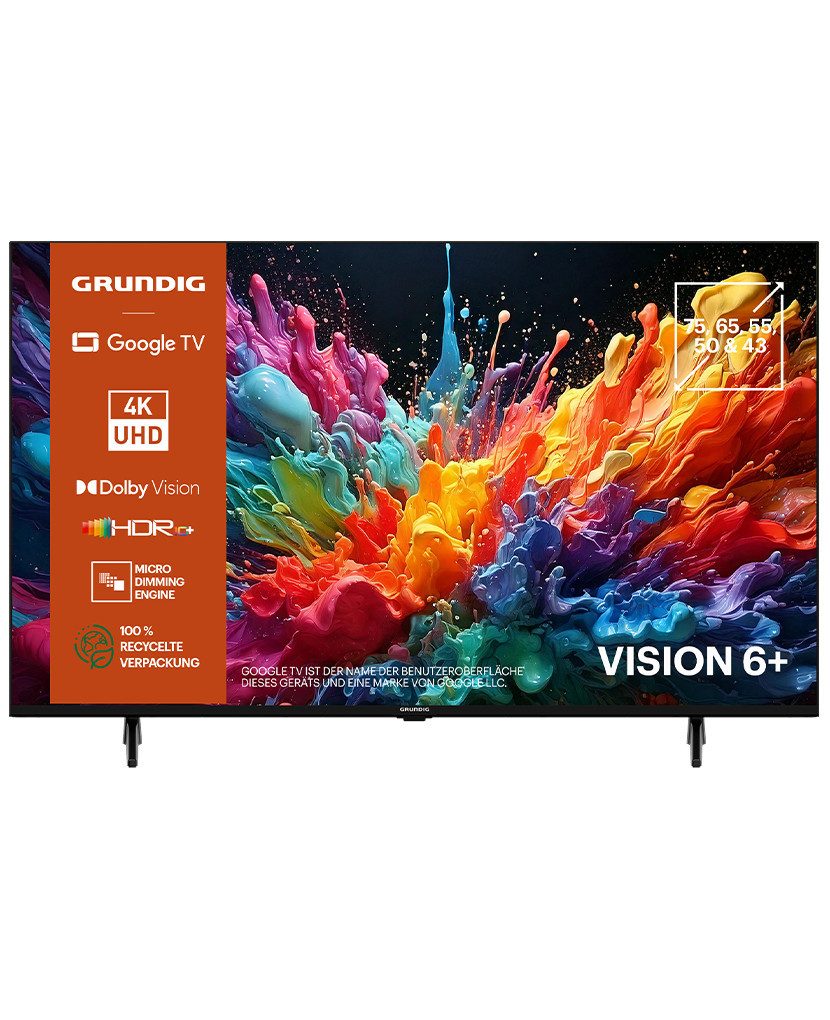 Grundig 50 GUB 6400 LED-Fernseher (126 cm/50 Zoll, 4K Ultra HD, Google TV, 4K UHD, Google TV, Dolby Vision und HDR10)