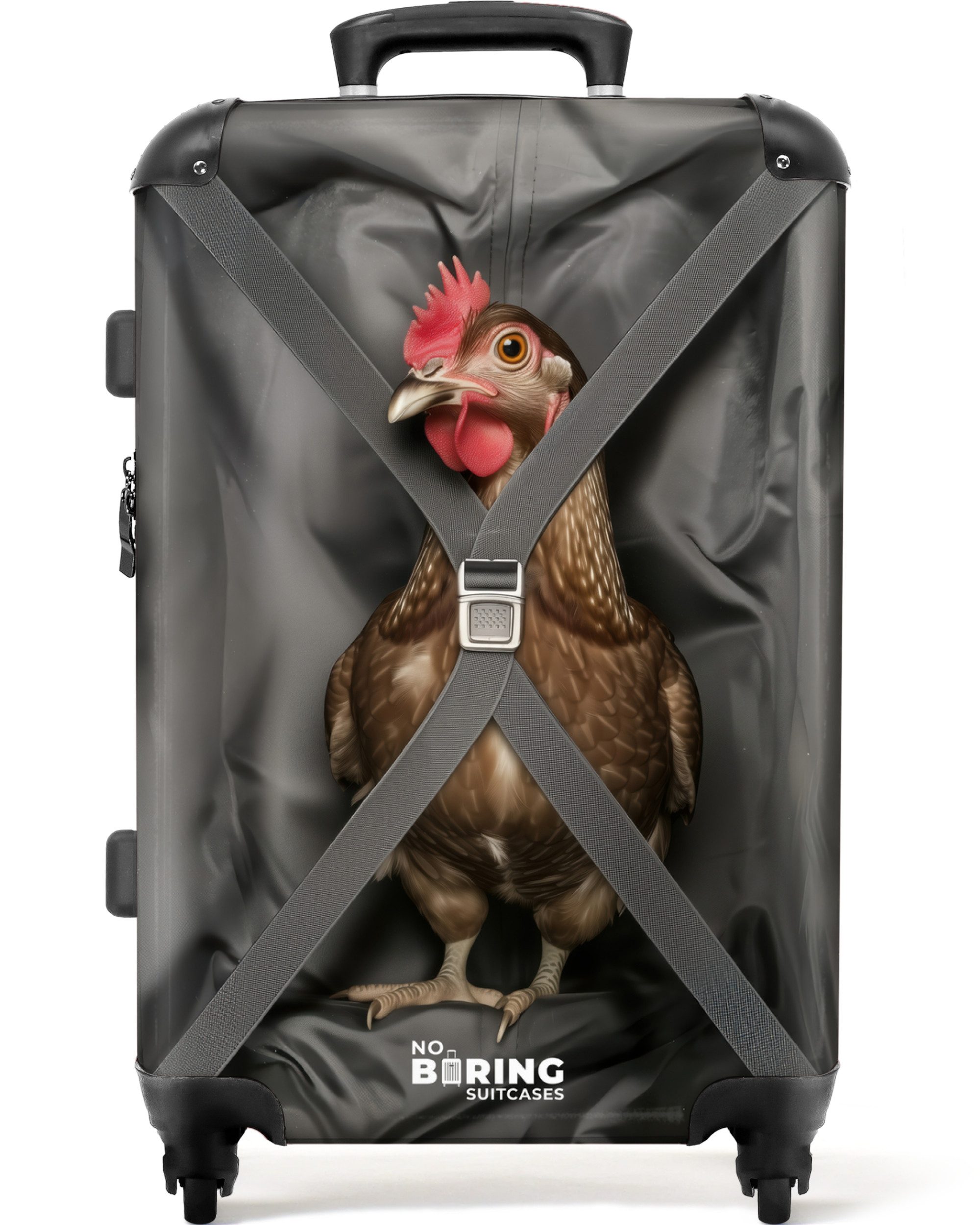 NoBoringSuitcases.com© Hartschalen-Trolley Reisendes Huhn 67 cm günstig online kaufen