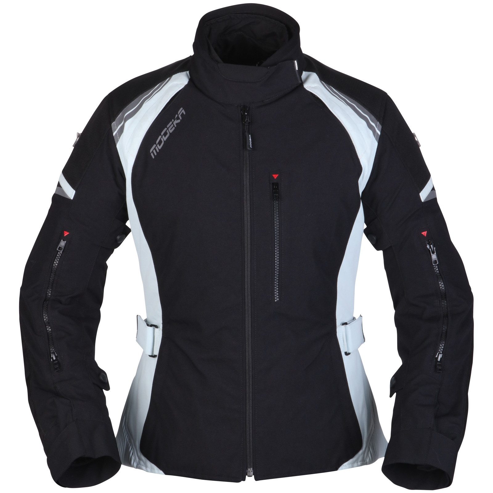 Motorradjacke Modeka Amberly Textiljacke Damen schwarz / hellgrau