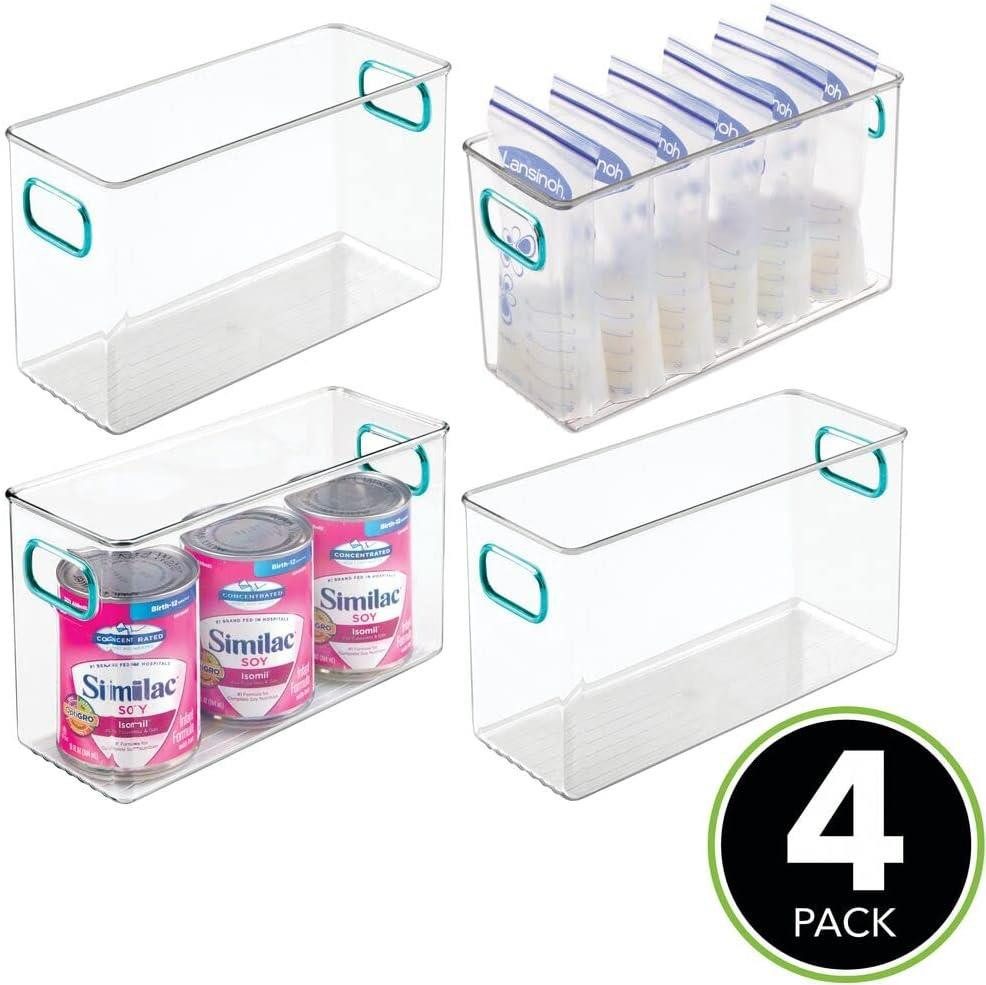 mDesign Aufbewahrungssystem mDesign Aufbewahrung Organizer Behälter 4er-Set Kunststoff Transpare