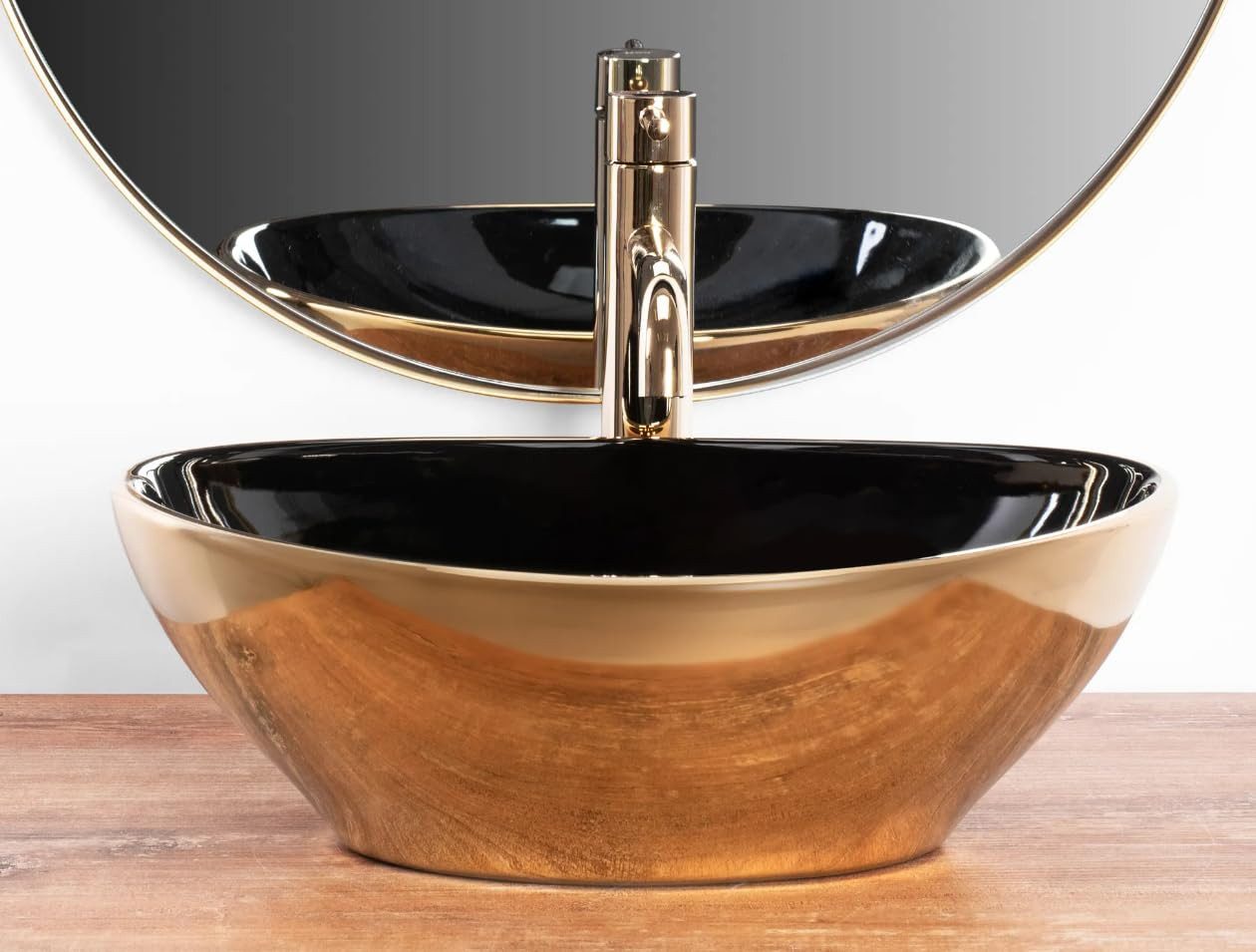 GTM Design Aufsatzwaschbecken Modern Waschbecken ohne Hahnloch Elegant Aufs günstig online kaufen