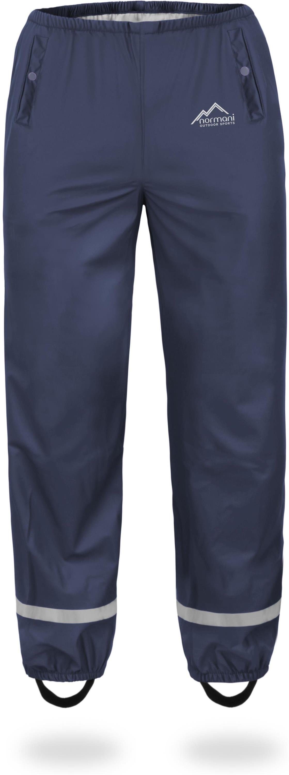 normani Regenhose Kinder Regenhose York Jungen und Mädchen - Wind- und wasserdichte Regenhose mit Reflektoren