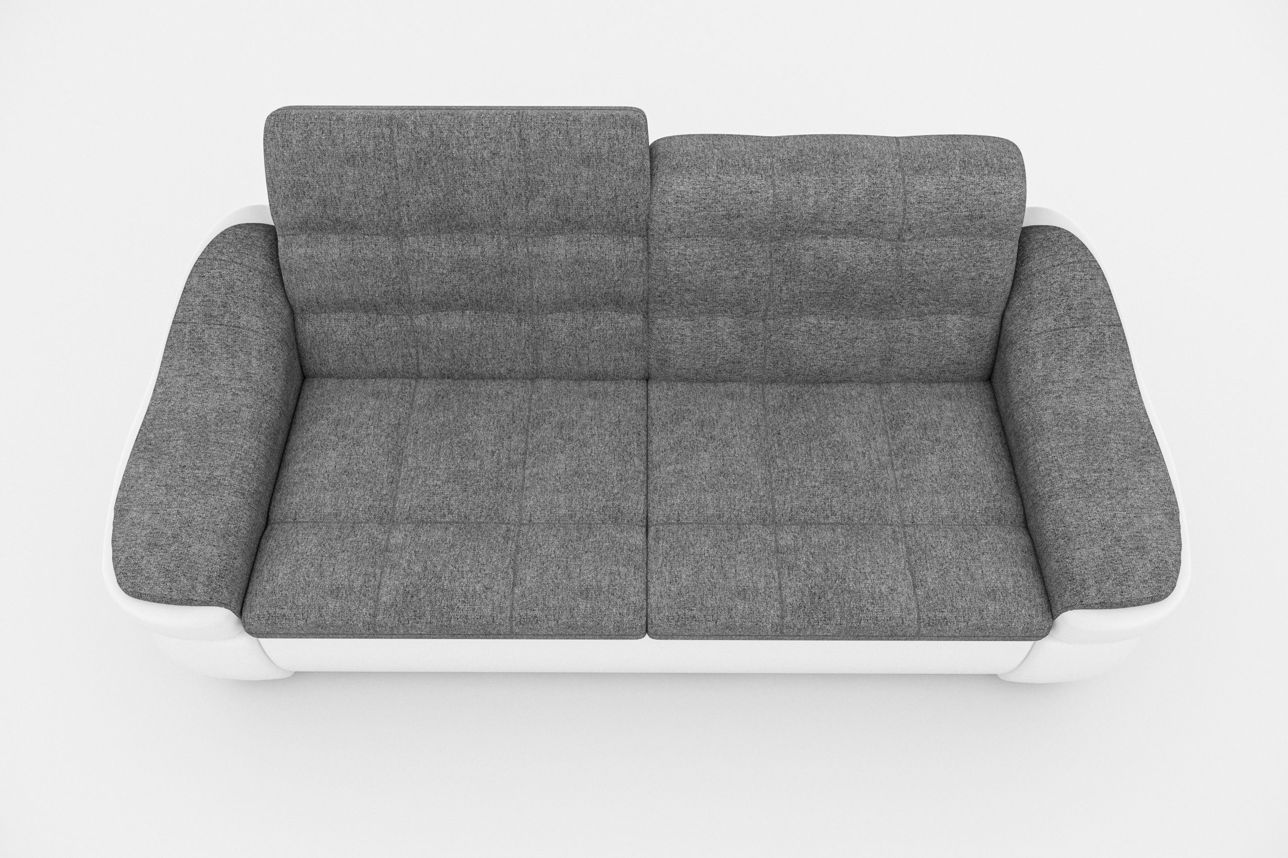 Sofa, 2-Sitzer, mit Steppung, frei mit im Alisa, Raum und Armlehnen Sitzkomfort 3-Sitzer stellbar, Stylefy Rückenlehne,