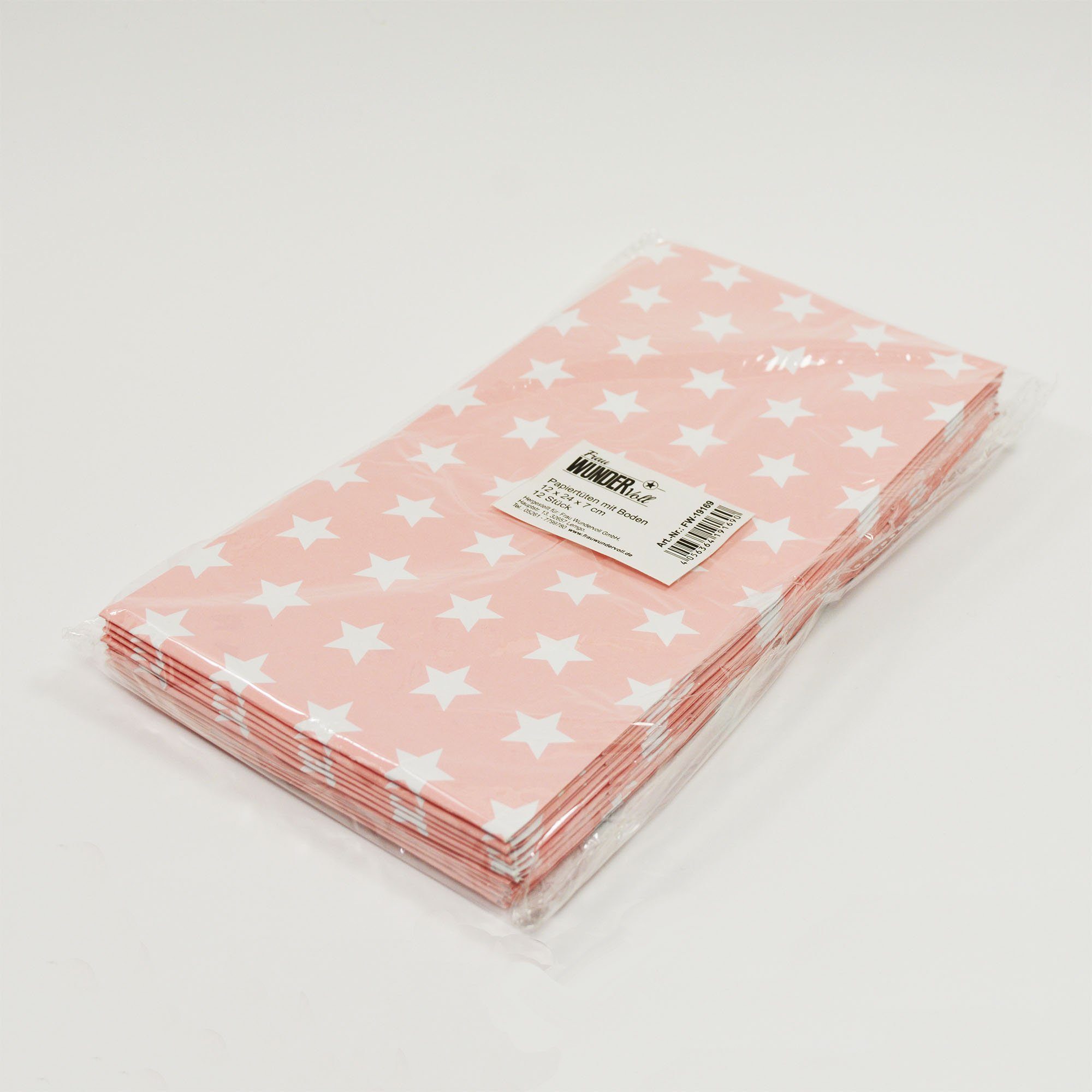 Frau WUNDERVoll Papierdekoration Papiertüten Papier mit 100g weiße rosa, Boden, Sterne, (Angebot)