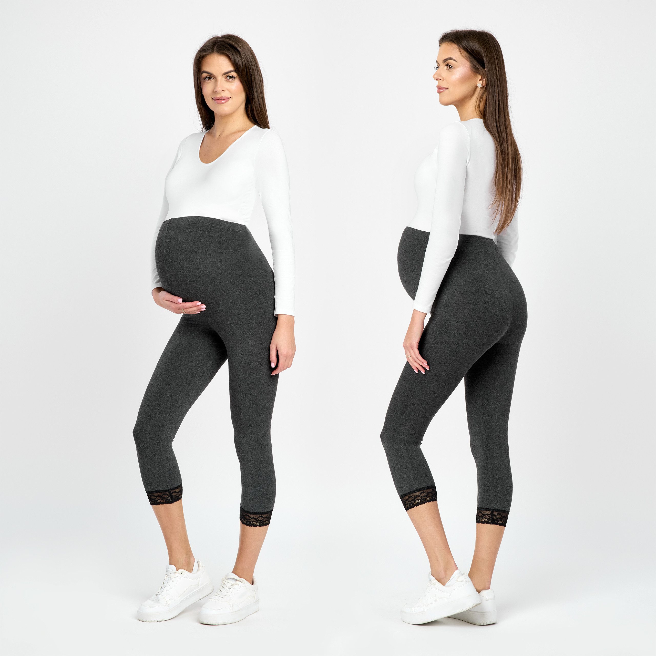 Be Mammy Umstandsleggings 3/4 Capri Umstandhose BE20-161 (1-tlg) aus Viskos günstig online kaufen