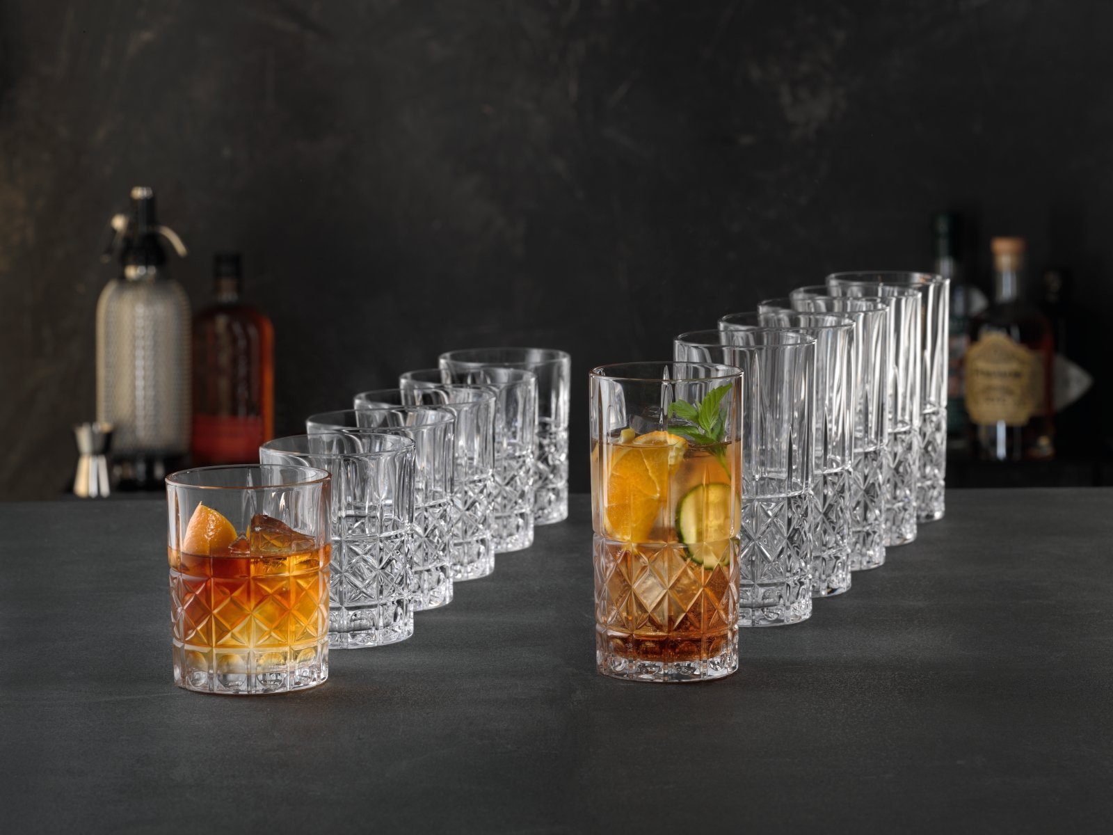 SPIEGELAU Gläser-Set ELEGANCE Becher Set 12tlg., Kristallglas, Becher Set/12 637/12tlg Elegance (6x 637/71+6x 637/91)