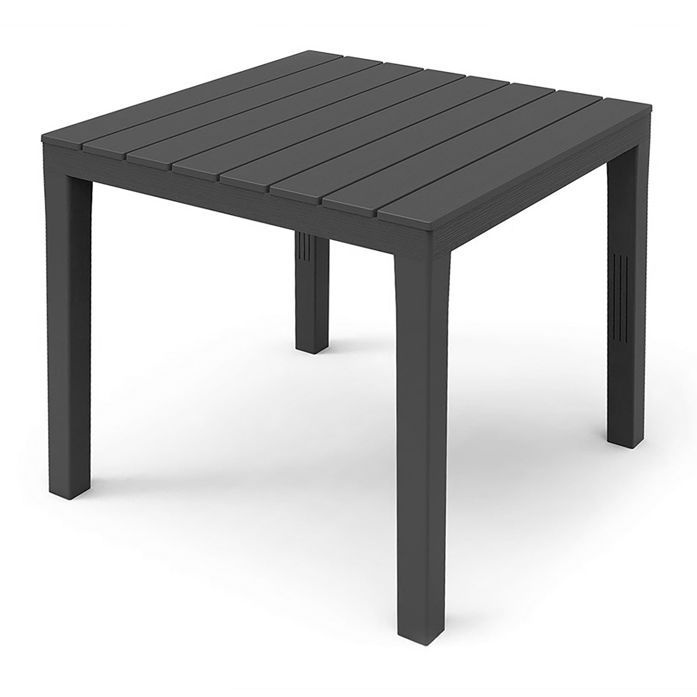 Spetebo Gartentisch Kunststoff Campingtisch quadratisch anthrazit günstig online kaufen