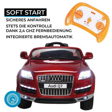 Actionbikes Motors Elektro-Kinderauto Kinder Fahrzeug Elektro Auto Audi Q7 4L, Belastbarkeit 35 kg, (2-tlg), 2 x 12 Volt Motoren - Kinder Elektroauto Sicherheitsgurt Fernbedienung