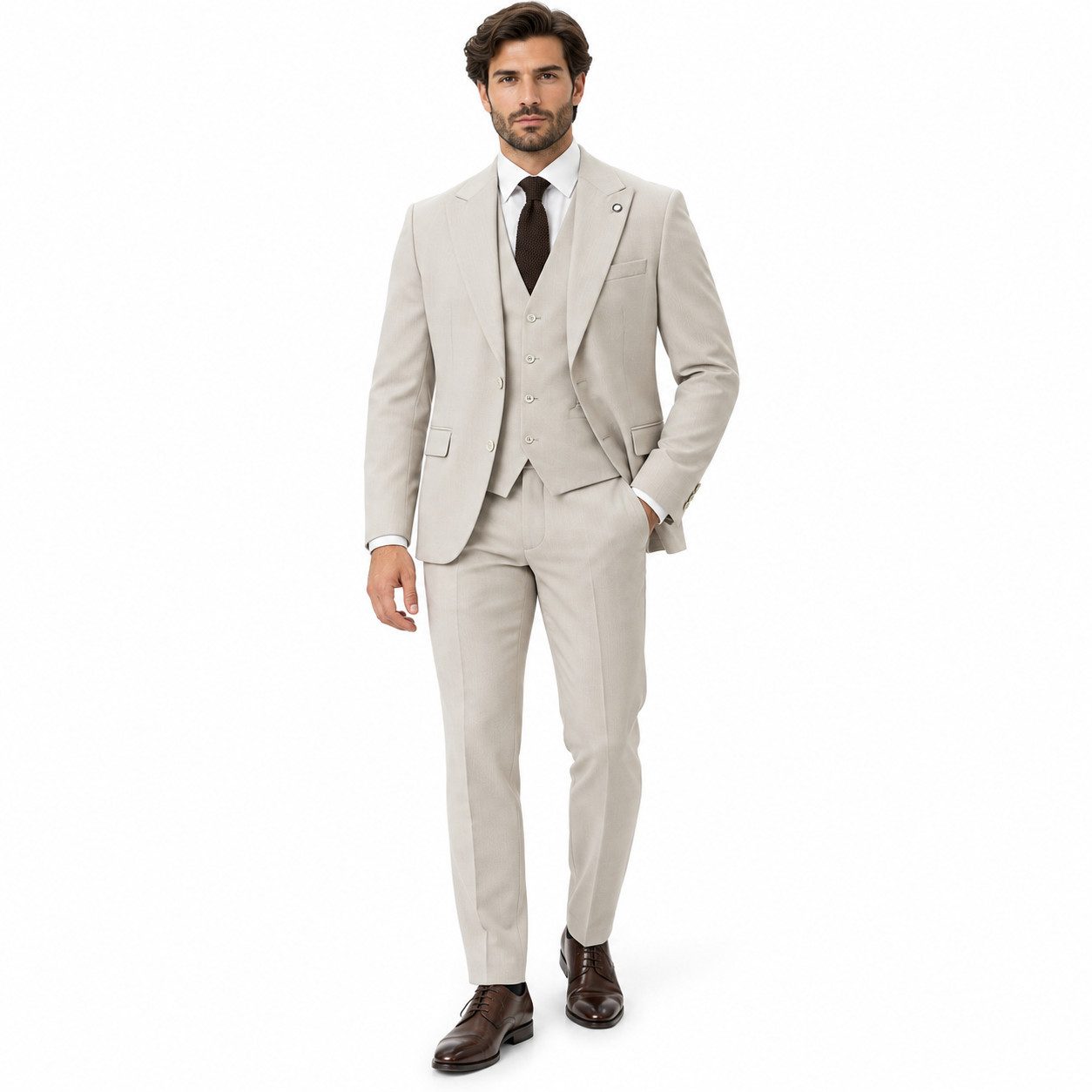 Guild Clothing Anzug 3-teilig Herren Hochzeitsanzug Slim Fit Festanzug (Anzughose & Sakko & Weste, 3-tlg., Anzug Set) Sakko, Weste & Hose – Businessanzug, Hochzeitsanzug, Festanzug