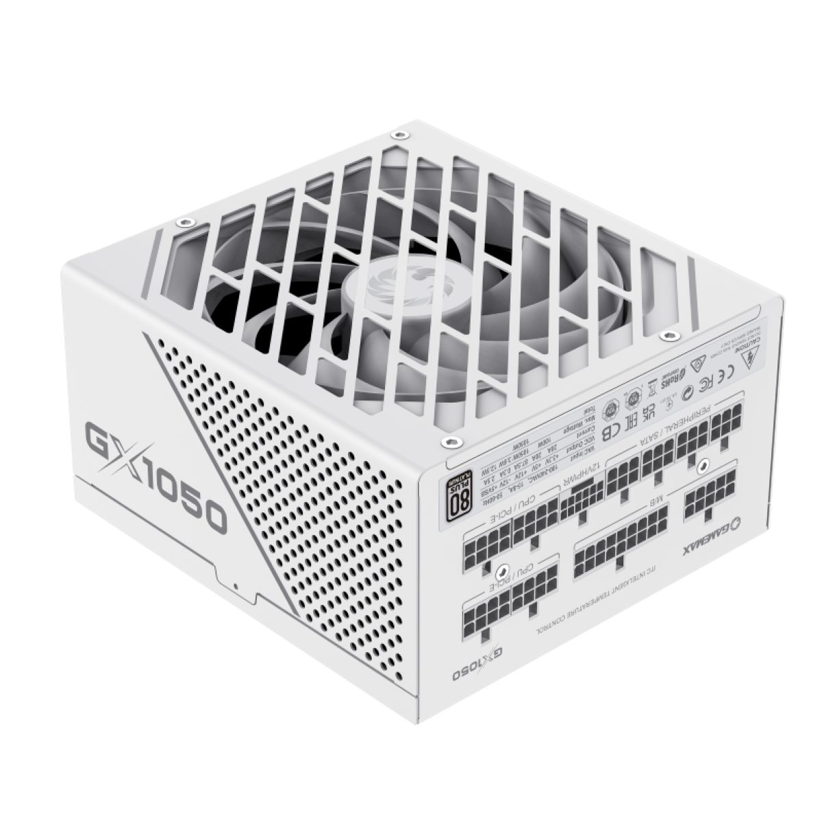 GAMEMAX GX-1050 PRO WH 1050W 80 Plus Platinum ATX3.0 PCIe5.0 PC-Netzteil (12V-2*6-Anschluss, Kabelmanagement)