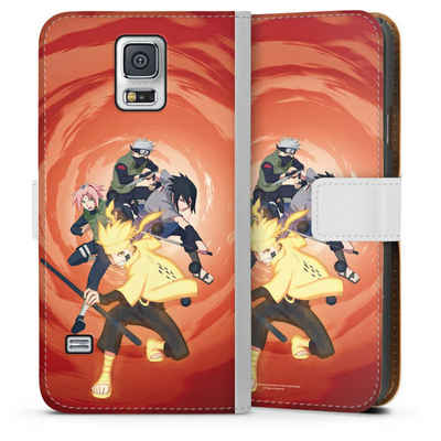 DeinDesign Handyhülle Naruto Shippuden Sasuke Sakura Team 7, Samsung Galaxy S5 Neo Hülle Handy Flip Case Wallet Cover