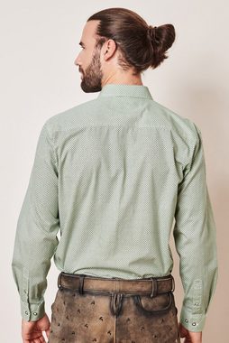 KRÜGER BUAM Trachtenhemd Herrenhemd 'Igor' mit Muster 911765, Grün