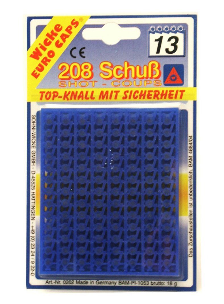 Metamorph Spielzeugmunition 13-Schuss-Munition für Spielzeugpistolen, 16 Strei, Zündhütchen-Streifen, für zahlreiche Deko- und Spielzeugwaffen geei